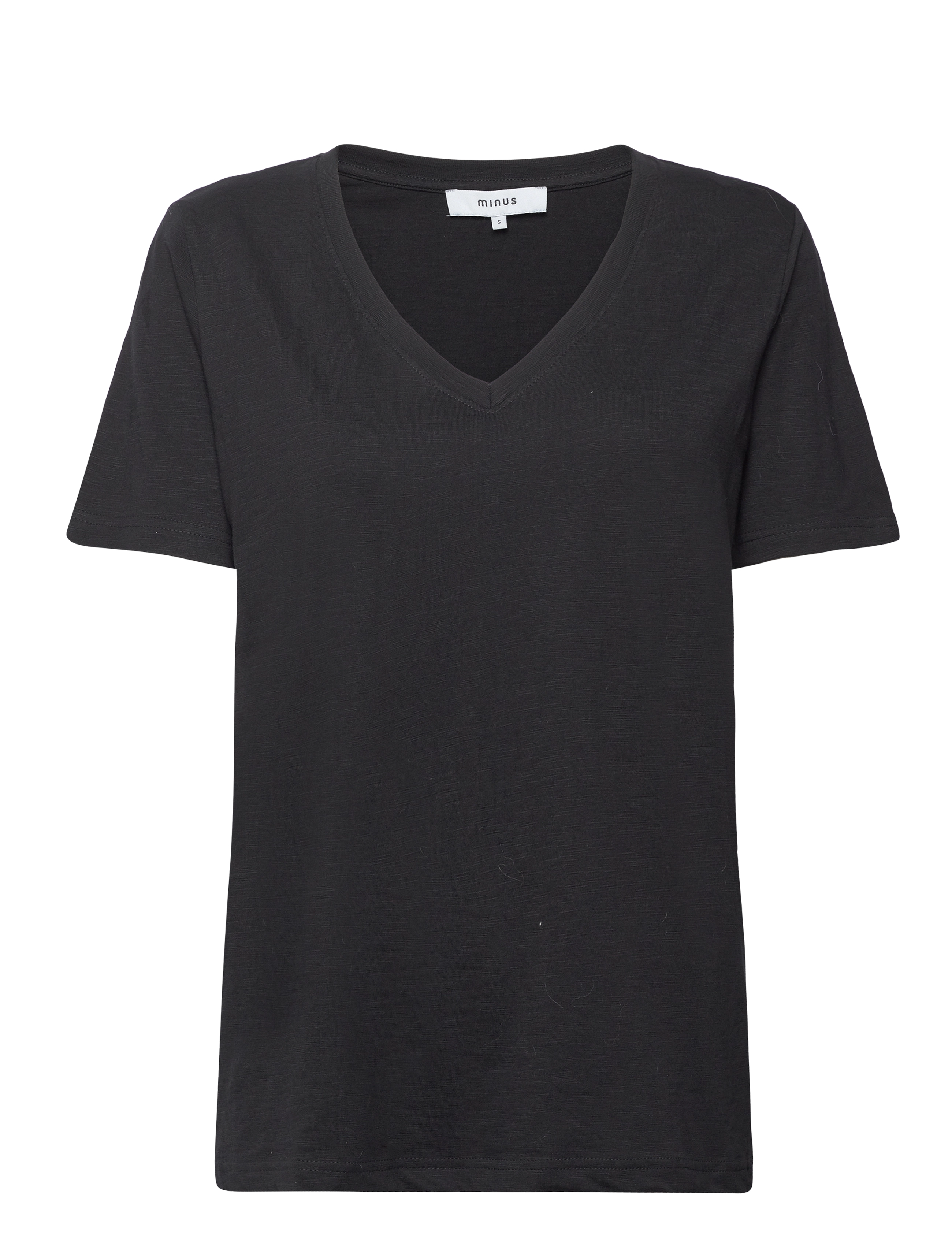 MINUS Leti V-Hals T-Shirt Schwarz - L - Damen