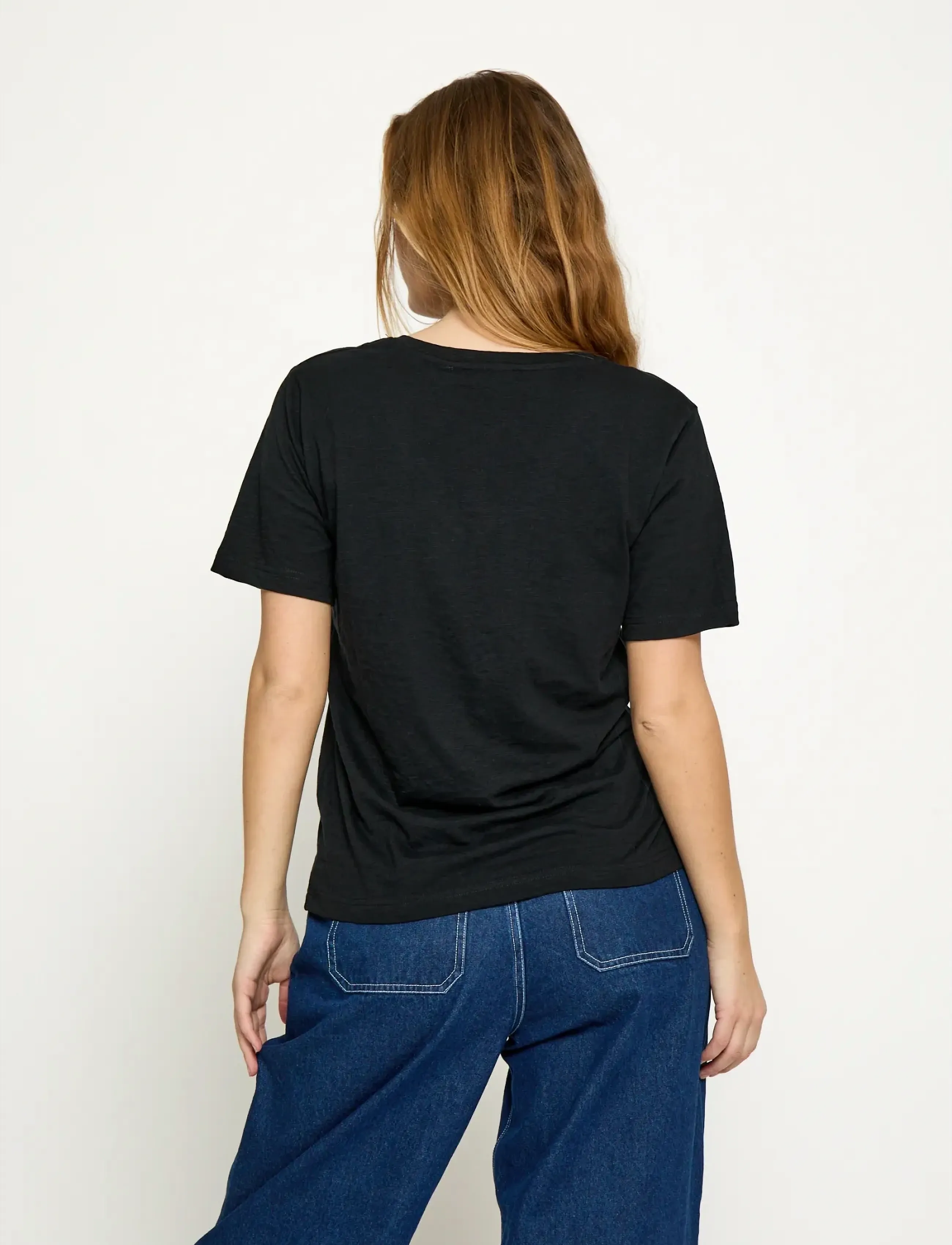 Minus - Leti V-hals T-shirt - marškinėliai - sort - 3
