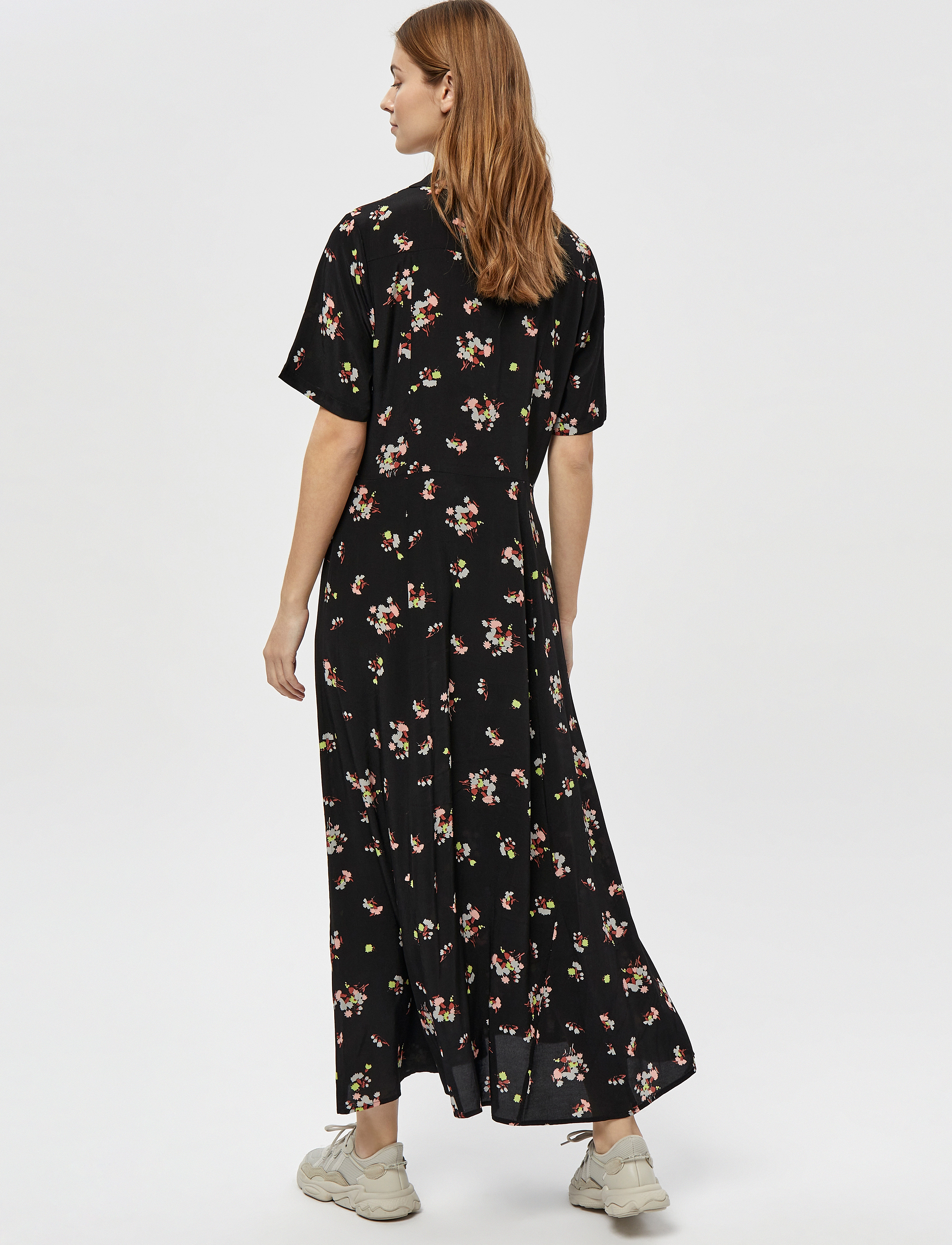 Minus - Maddy Dress - black flower print - 3
