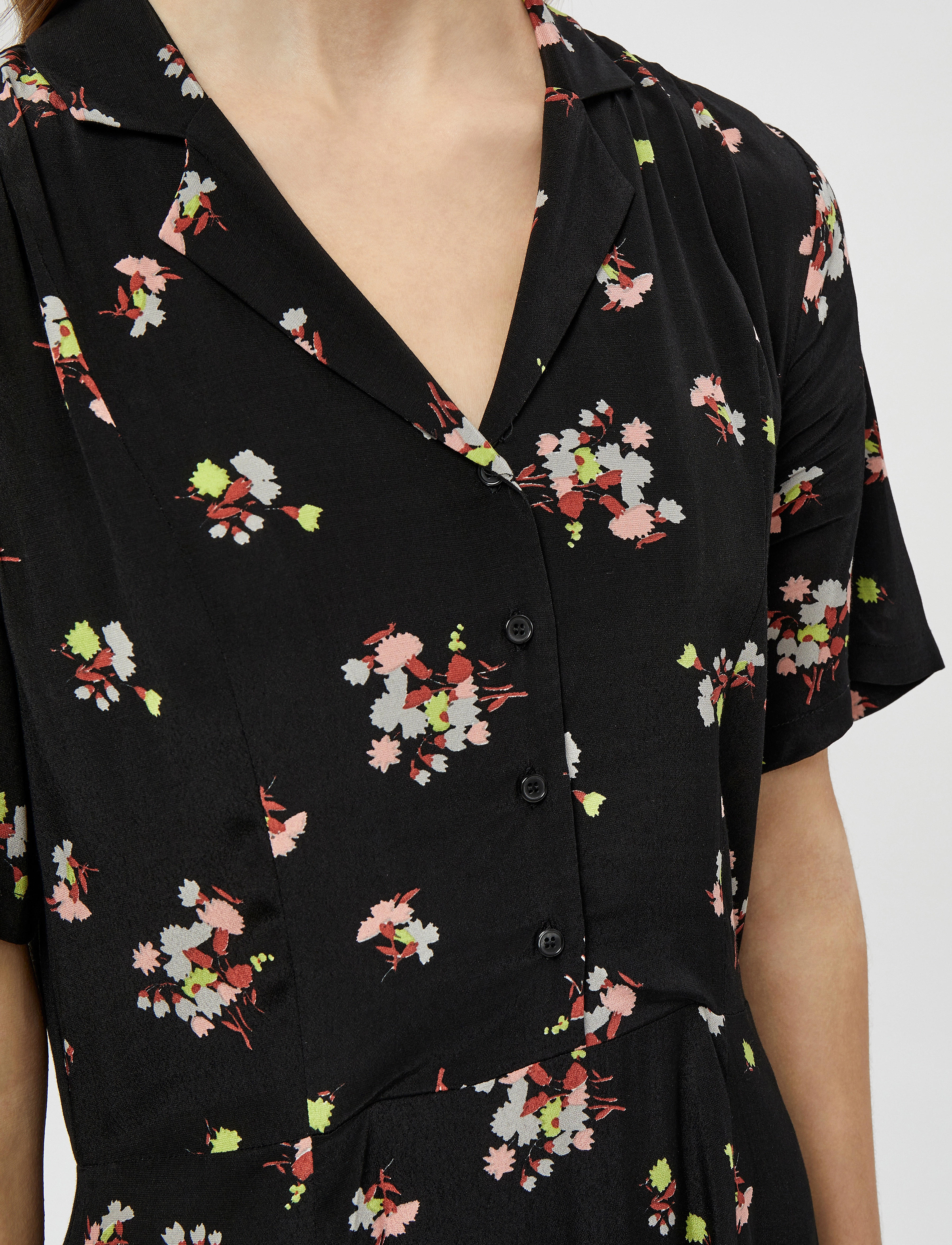 Minus - Maddy Dress - black flower print - 4