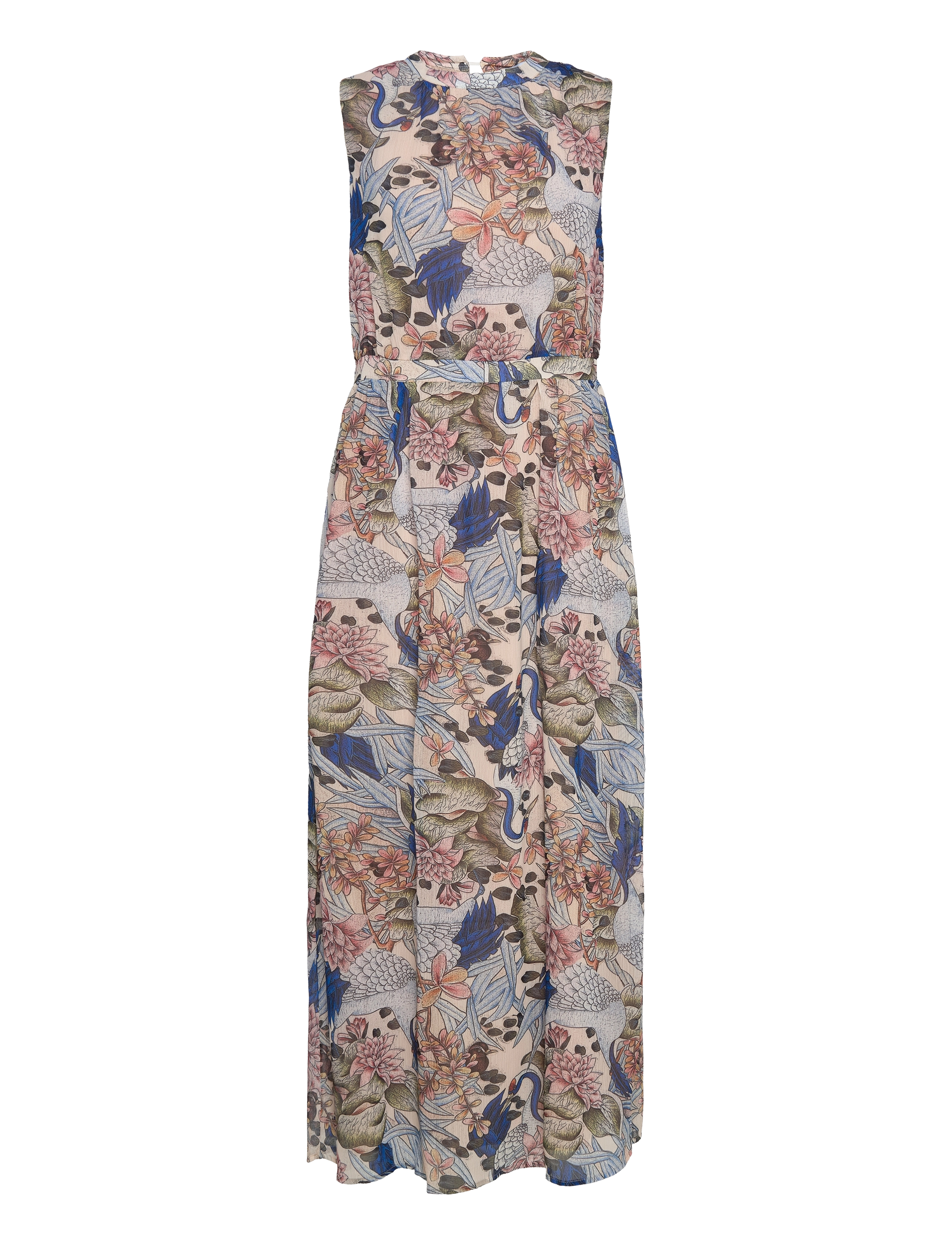 Minus - Vinja Long Dress - green field flower print - 0