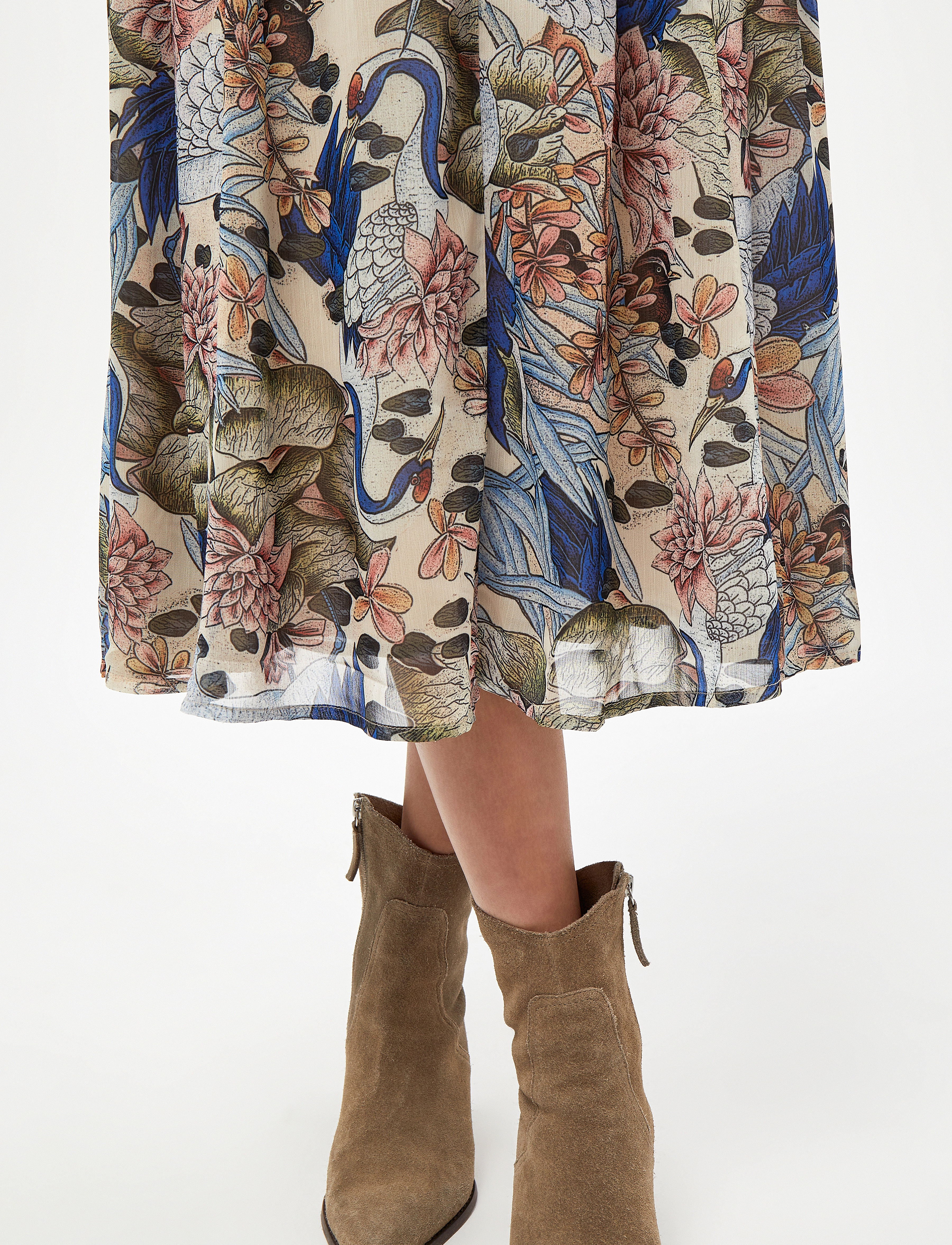 Minus - Vinja Skirt - green field flower print - 5