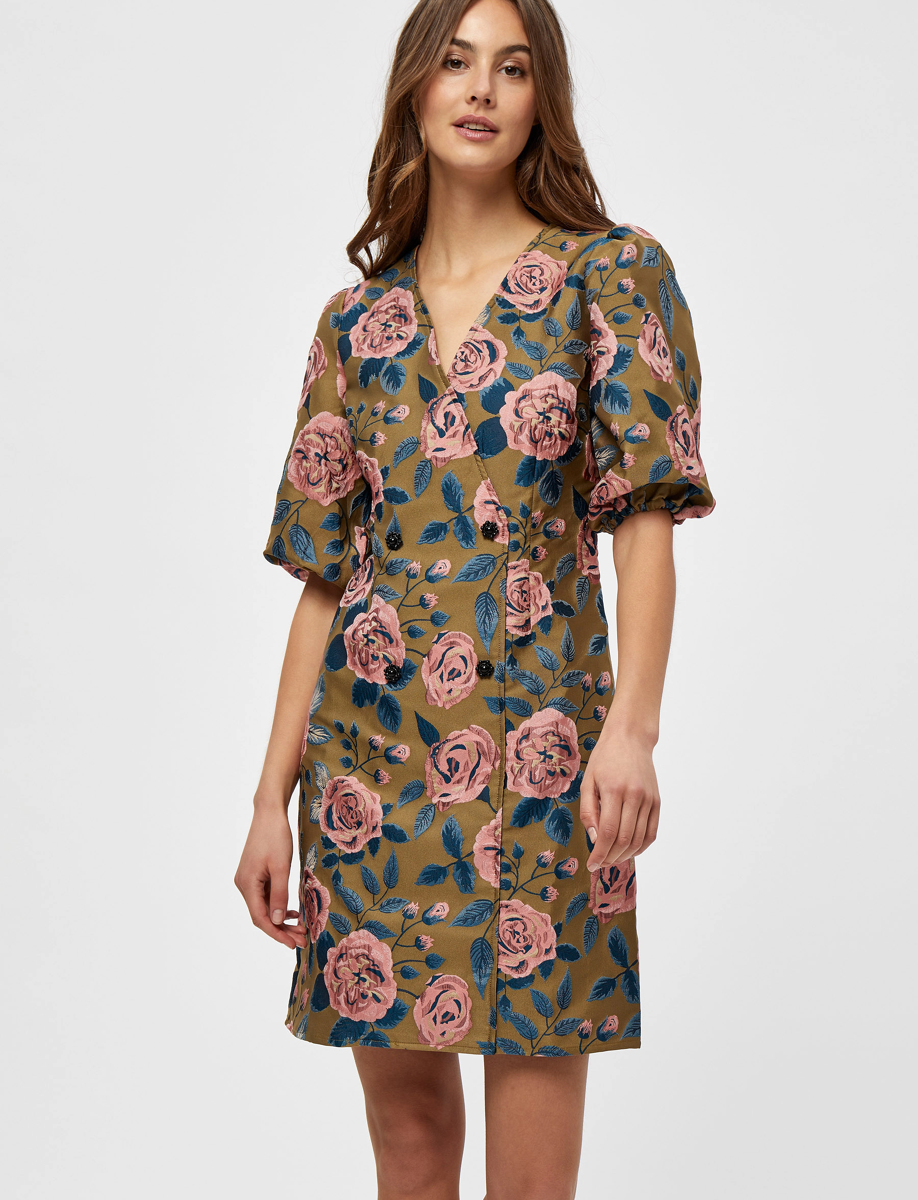 Minus - Zafreen Dress - green field jaquard - 2