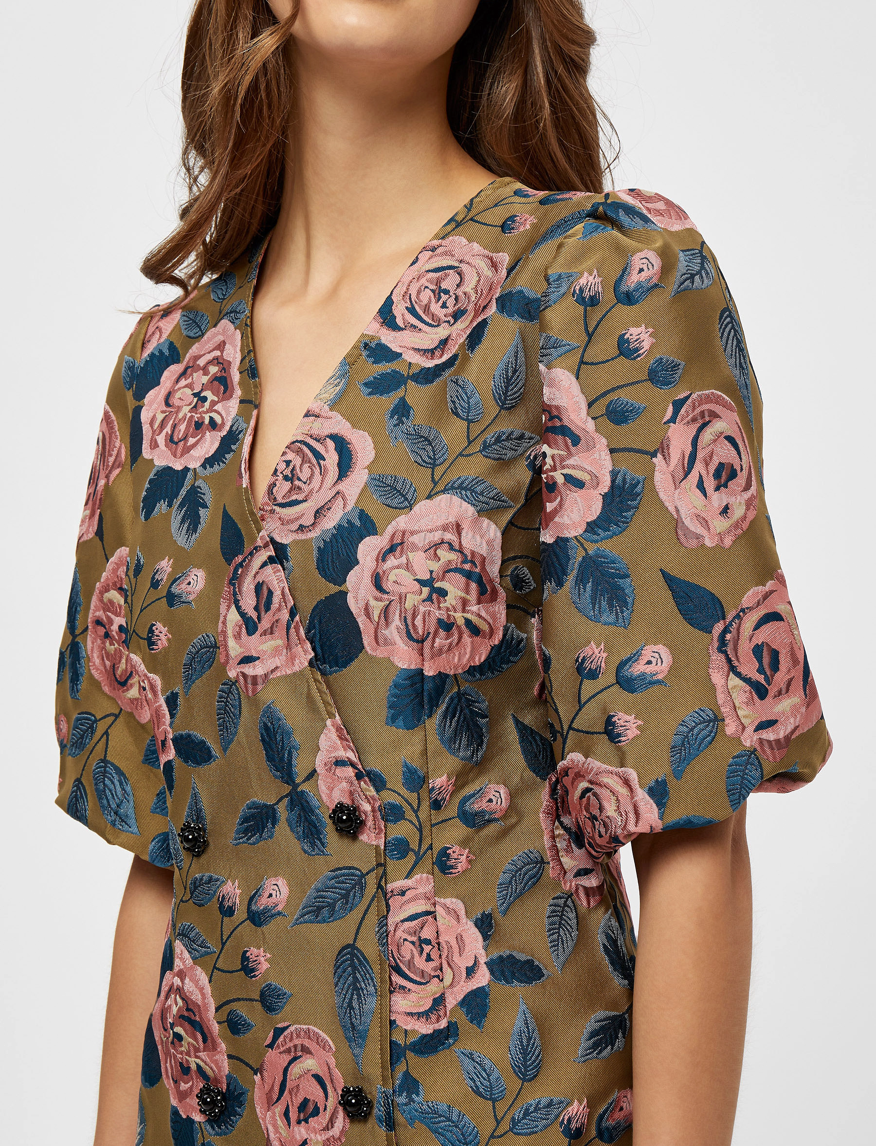 Minus - Zafreen Dress - green field jaquard - 4