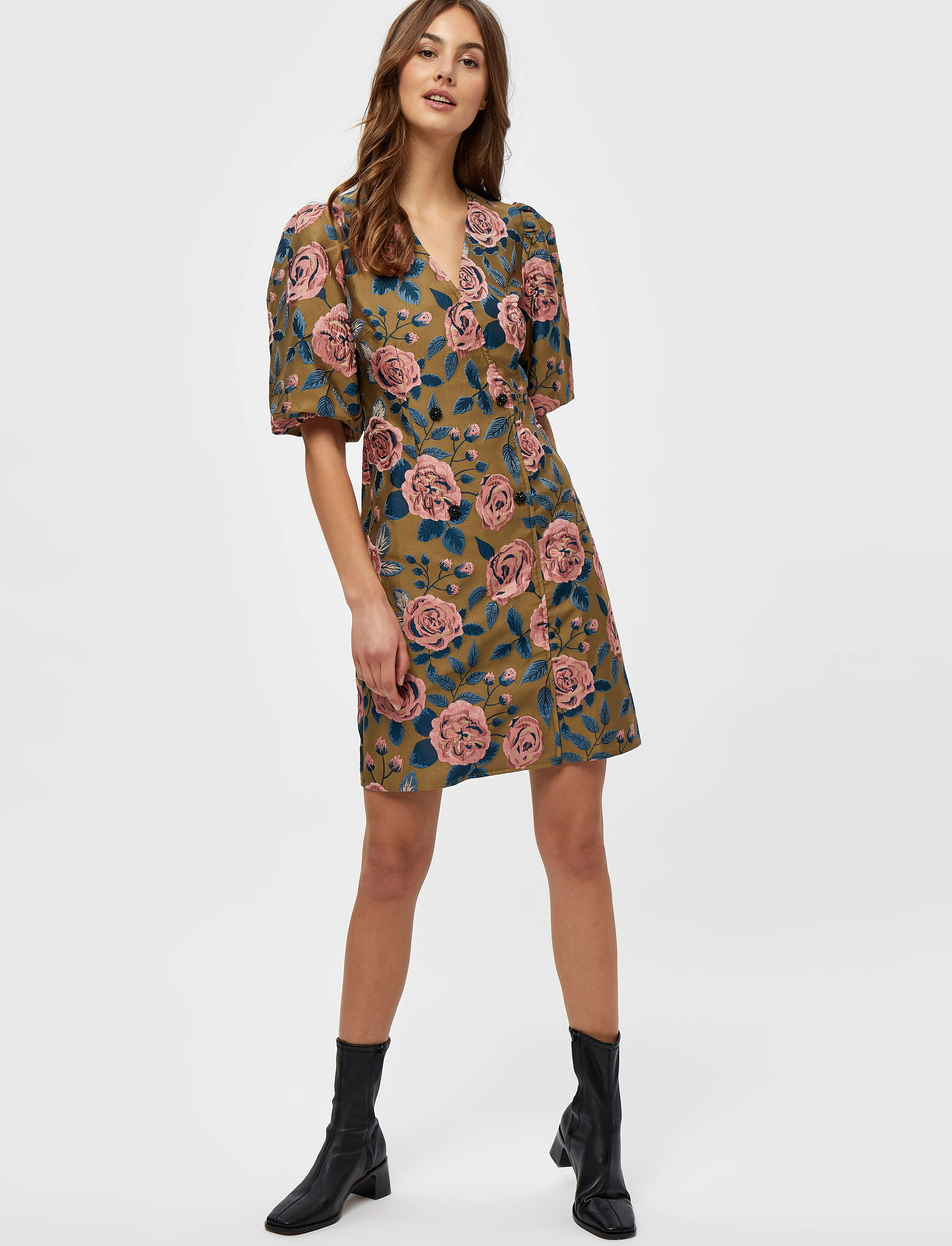 Minus - Zafreen Dress - green field jaquard - 5
