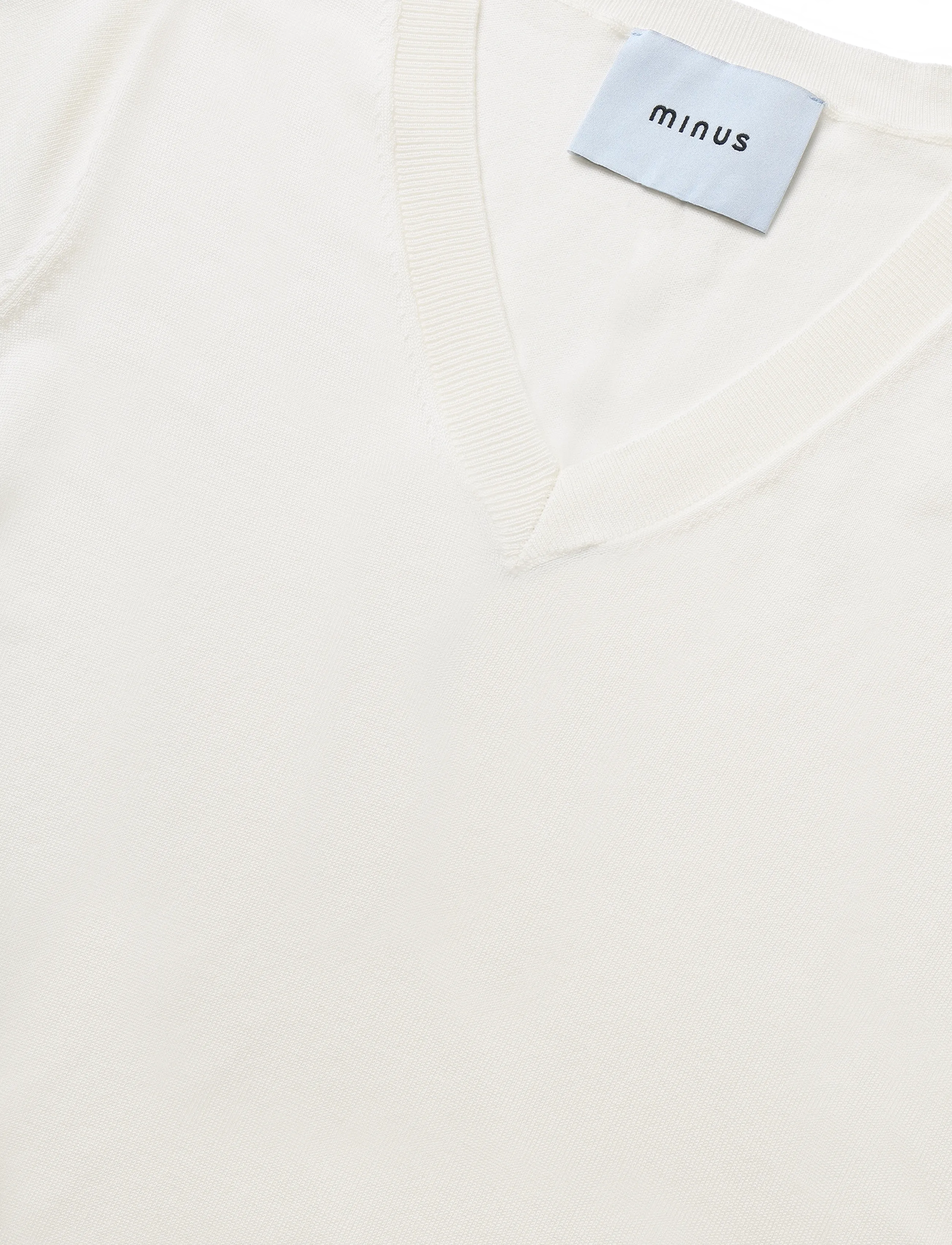 Minus - Milla V-hals Strik T-shirt - pulls - broken white - 5