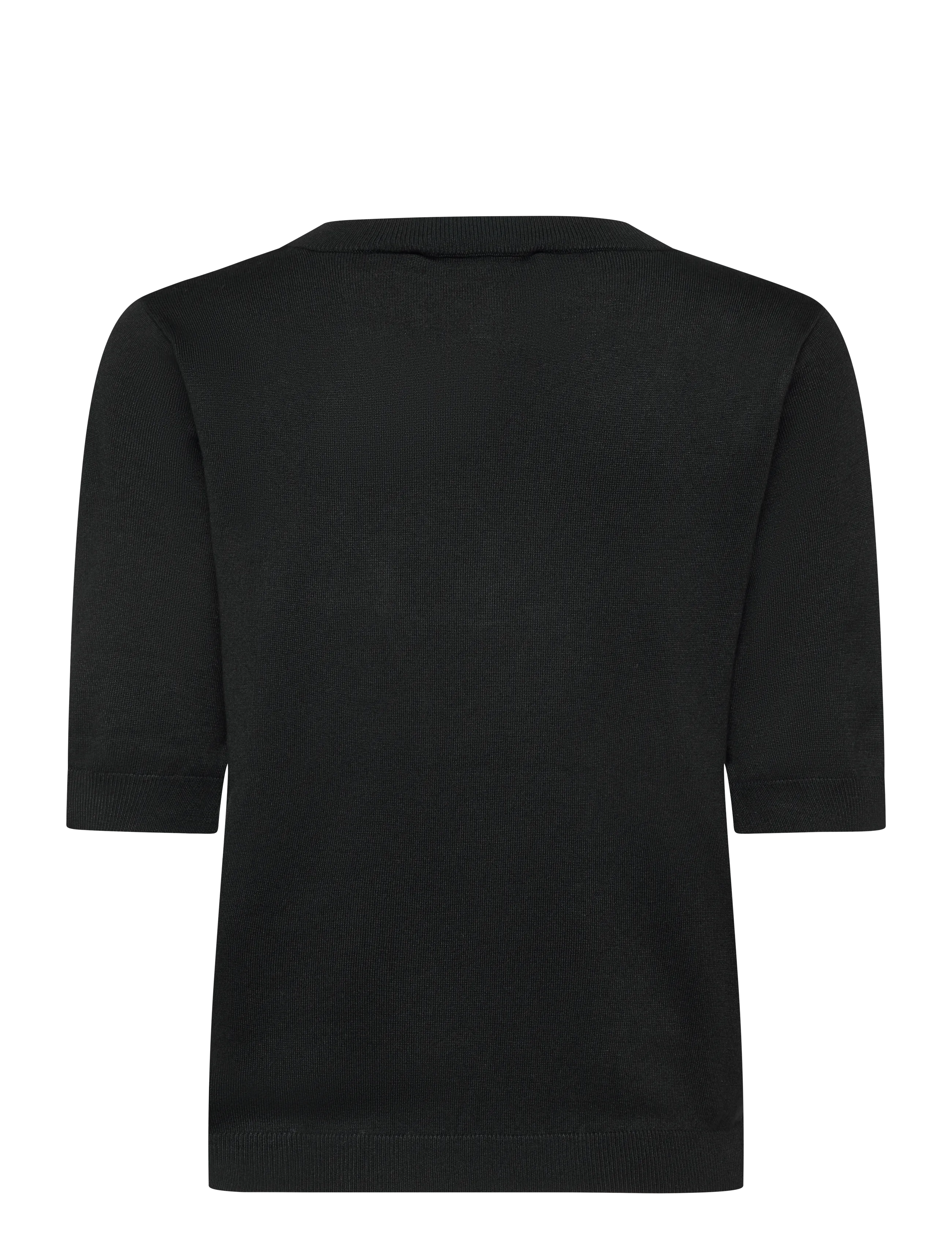 Minus - Milla V-hals Strik T-shirt - džemperiai - sort - 2