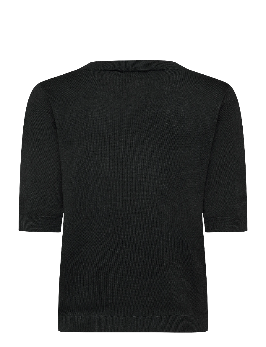 Minus - Milla V-hals Strik T-shirt - pullover - sort - 2