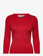 Dasia Knit Tee - LAVA RED