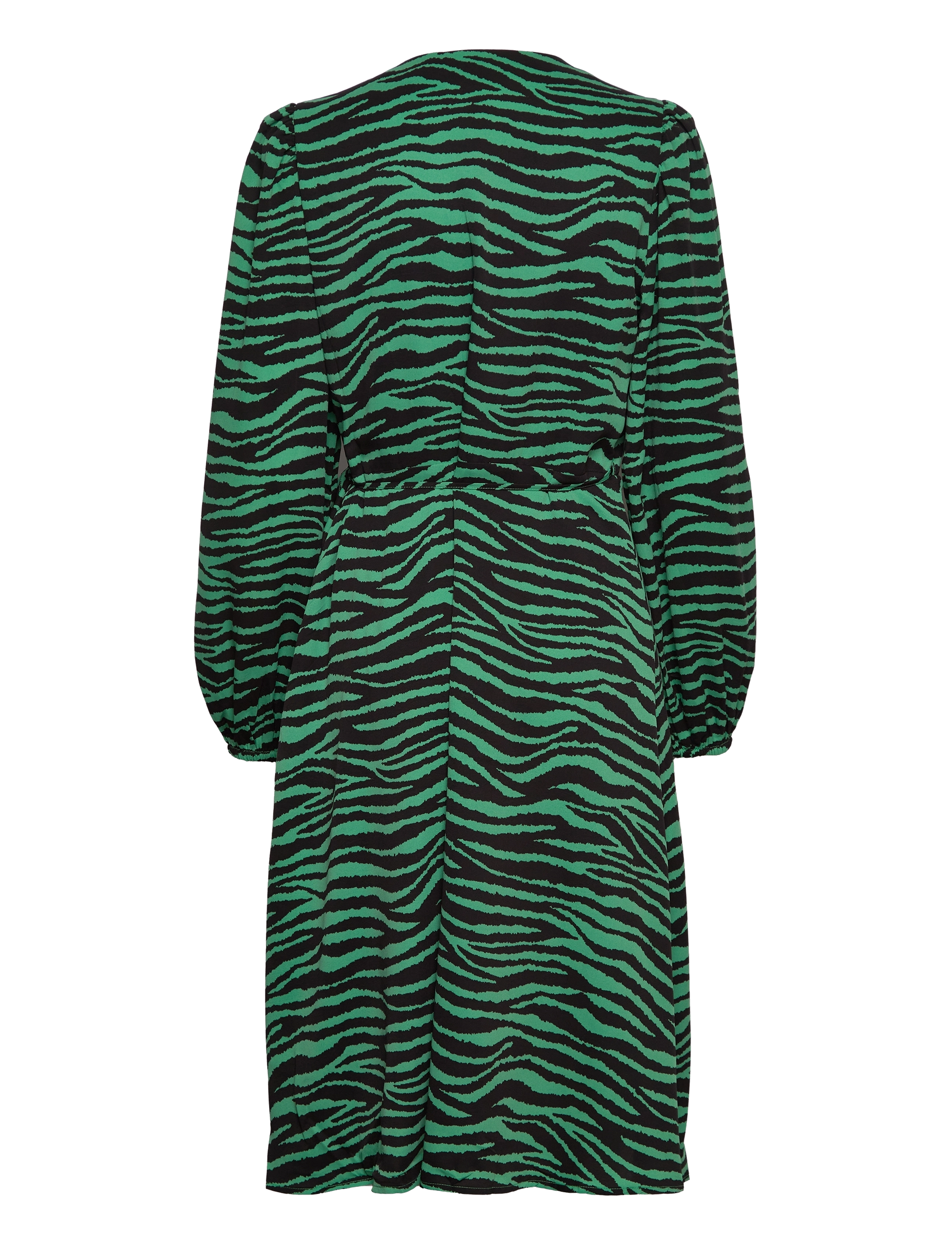 Minus - Evelyn Wrap Dress - slå-om-kjoler - apple green animal print - 1