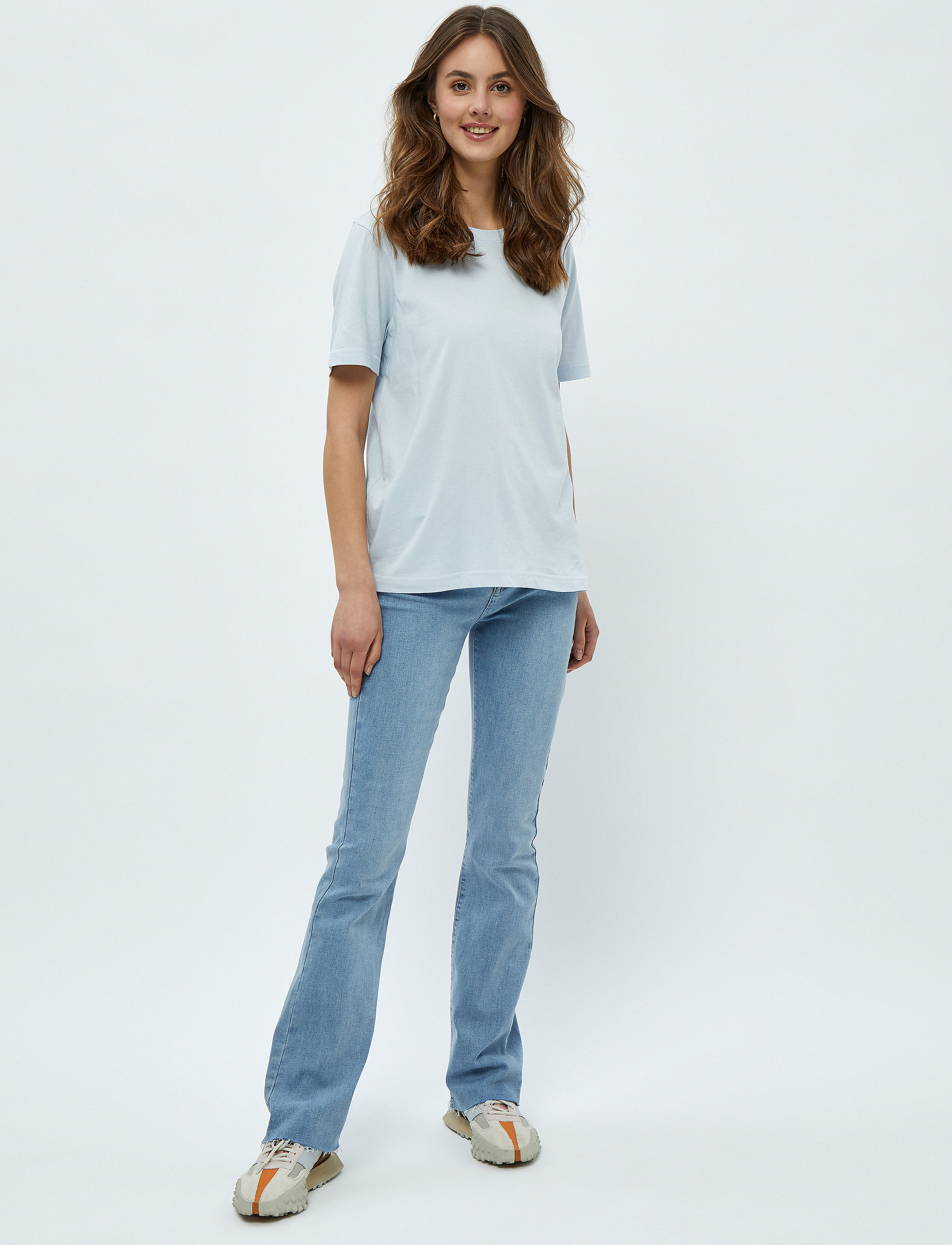 Minus - Cathy Gots Tee - ibiza blue - 4