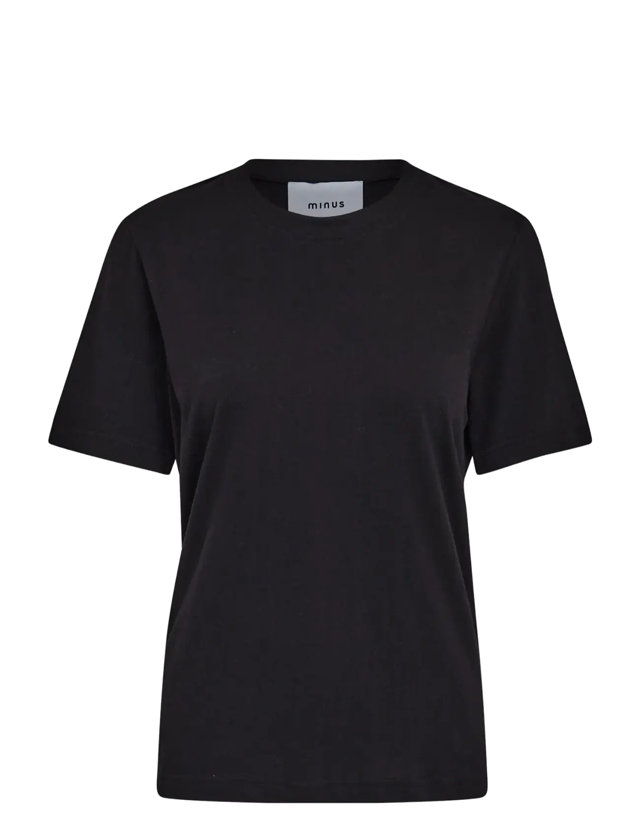 Minus Cathy GOTS T-shirt - Riided - SORT / black