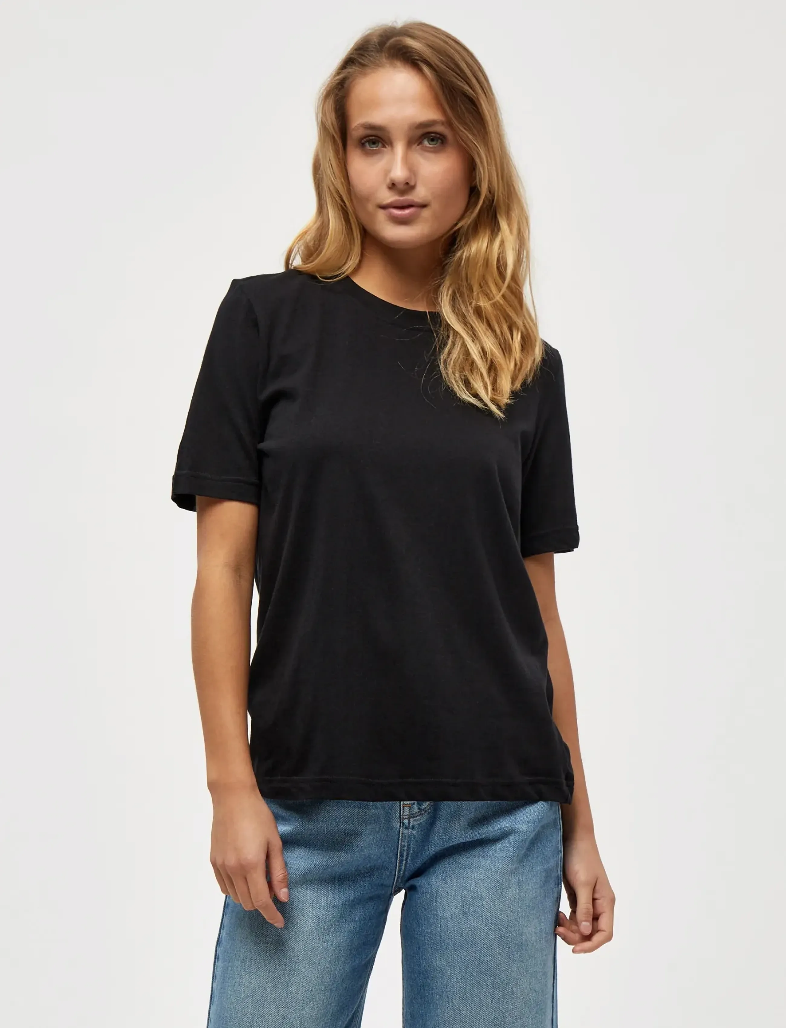 Minus Cathy Gots T-Shirt, S, Black, T-Shirts & Toppe > Kortærmede, Dame