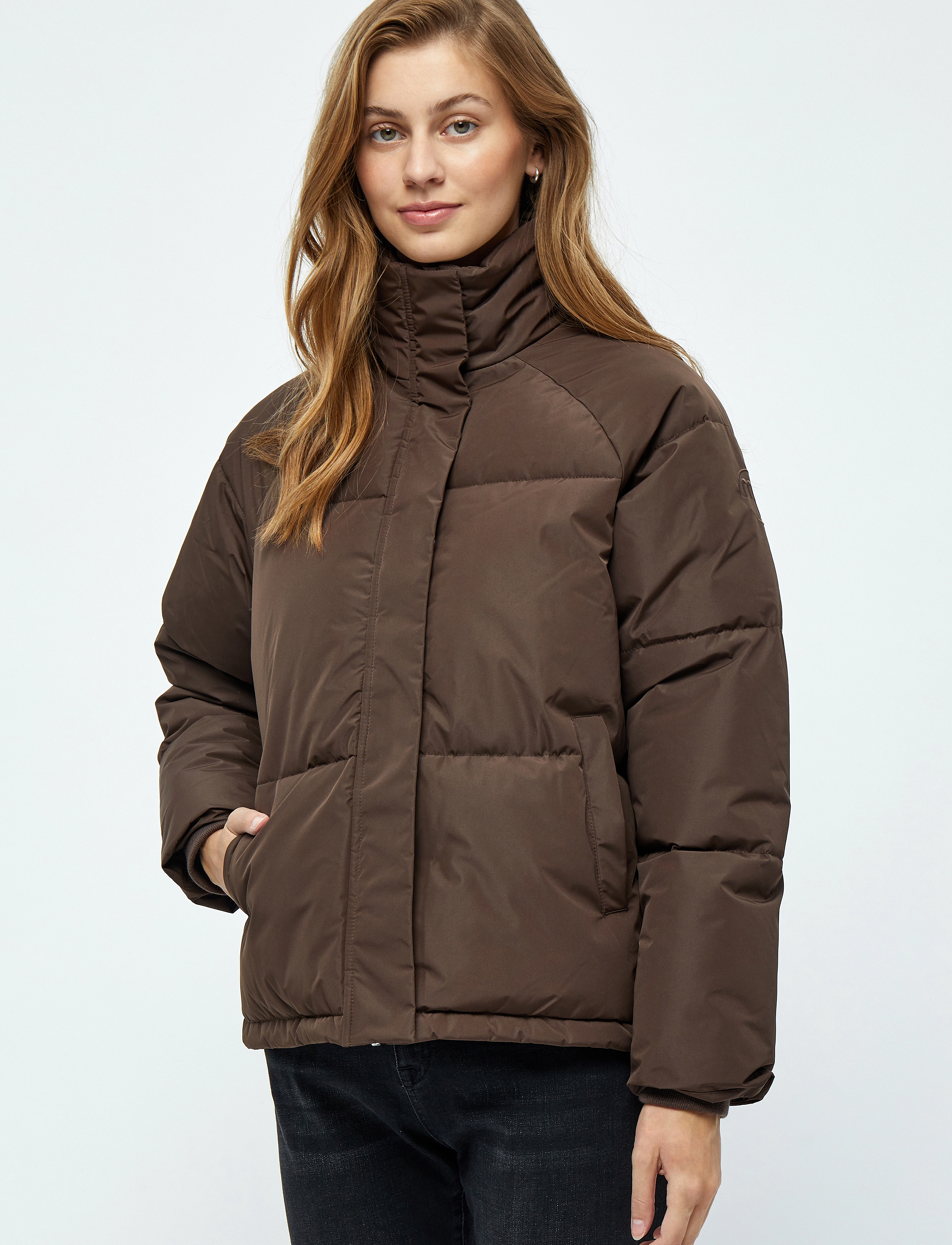 Minus - Alexis Short Puffer Jacket 1 - slate brown - 2