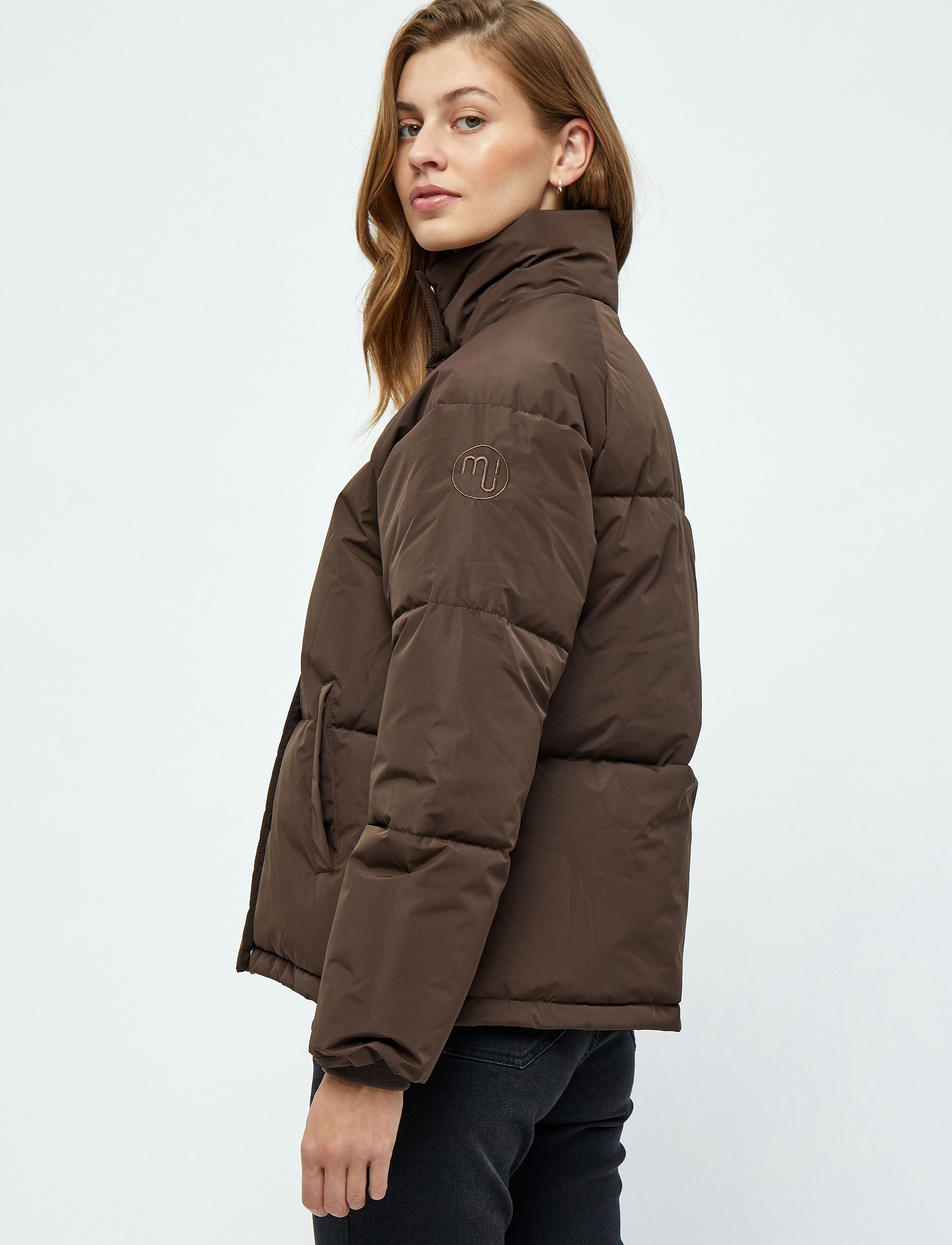 Minus - Alexis Short Puffer Jacket 1 - slate brown - 3