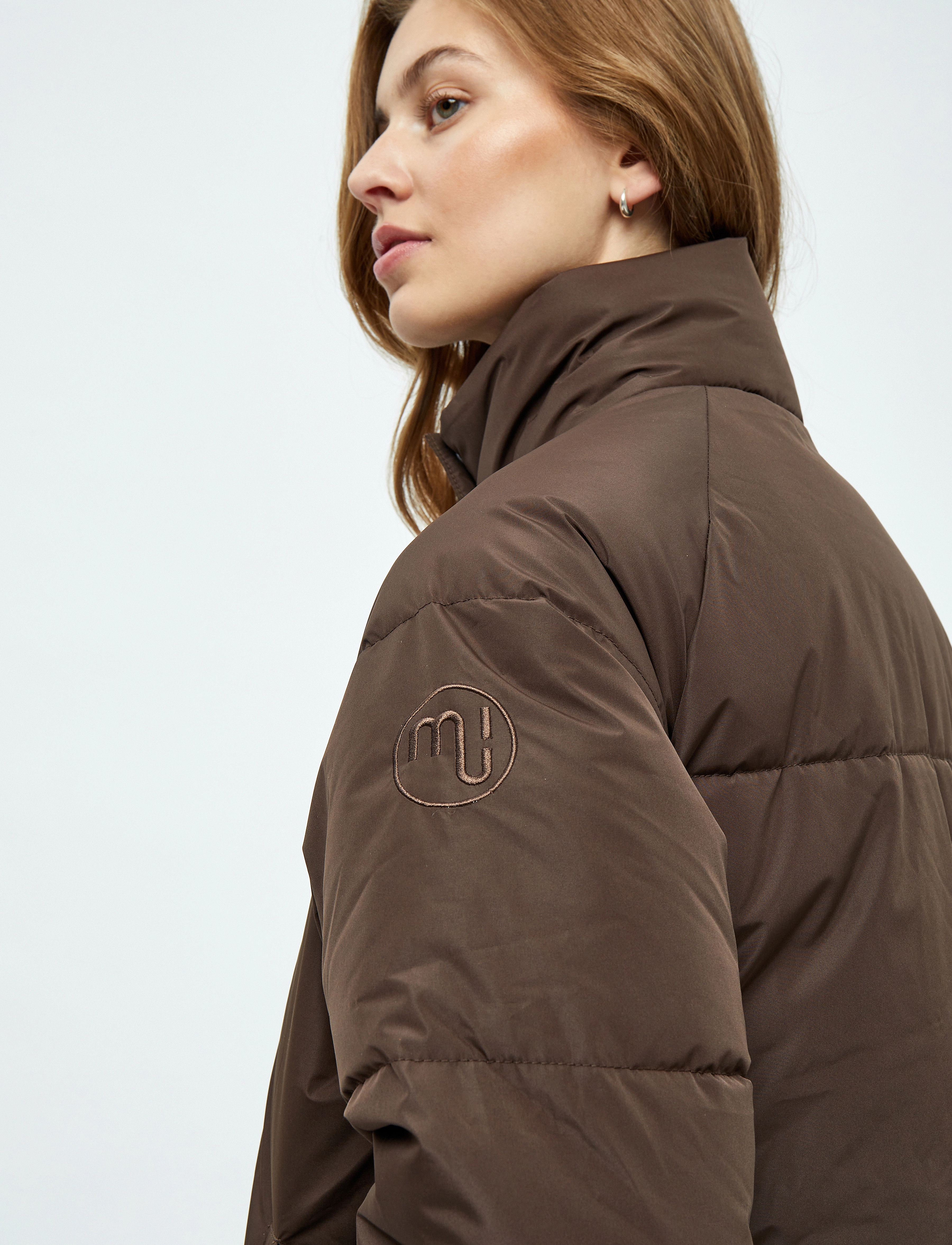 Minus - Alexis Short Puffer Jacket 1 - slate brown - 5