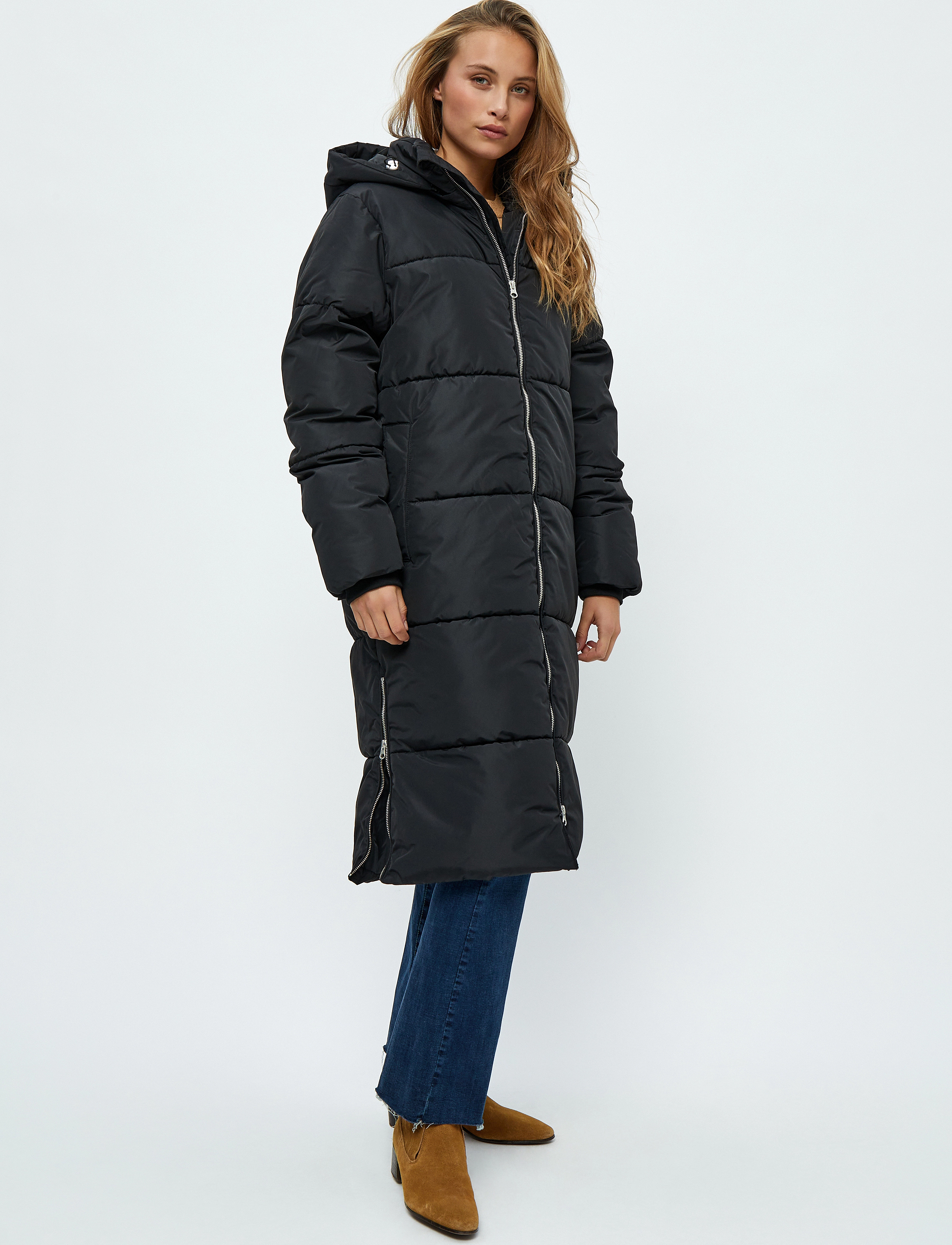 Minus - Alexis Long Puffer Jacket 2 - sort - 3