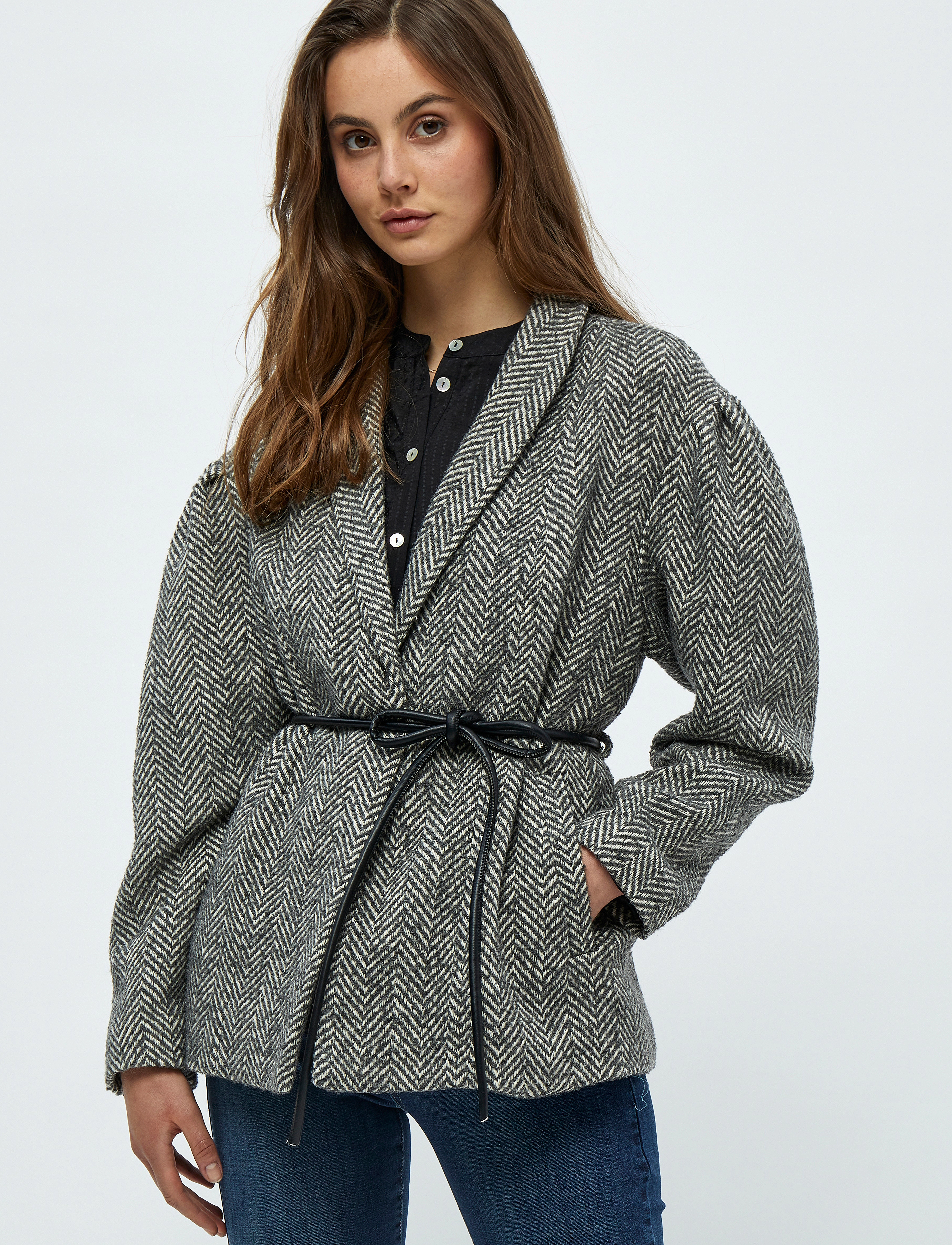 Minus - Nena blazer - black checked - 2