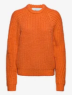 Leka Knit Pullover - MANDARIN ORANGE