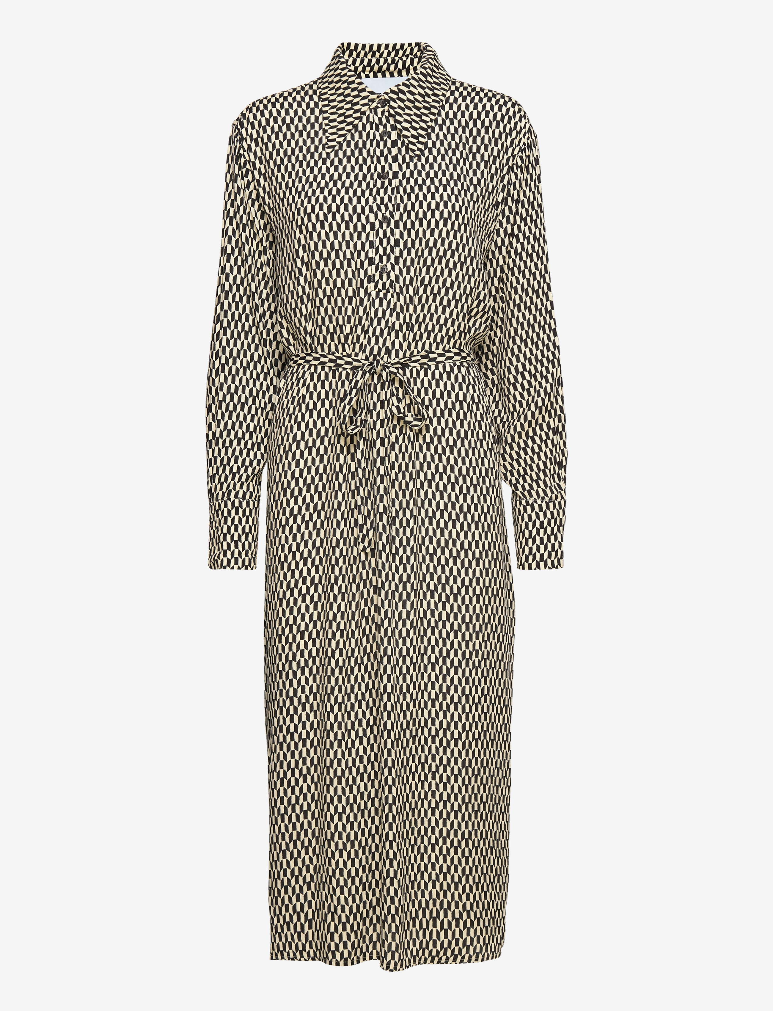 Minus - Lasina Shirtdress 3 - monocrome print - 1