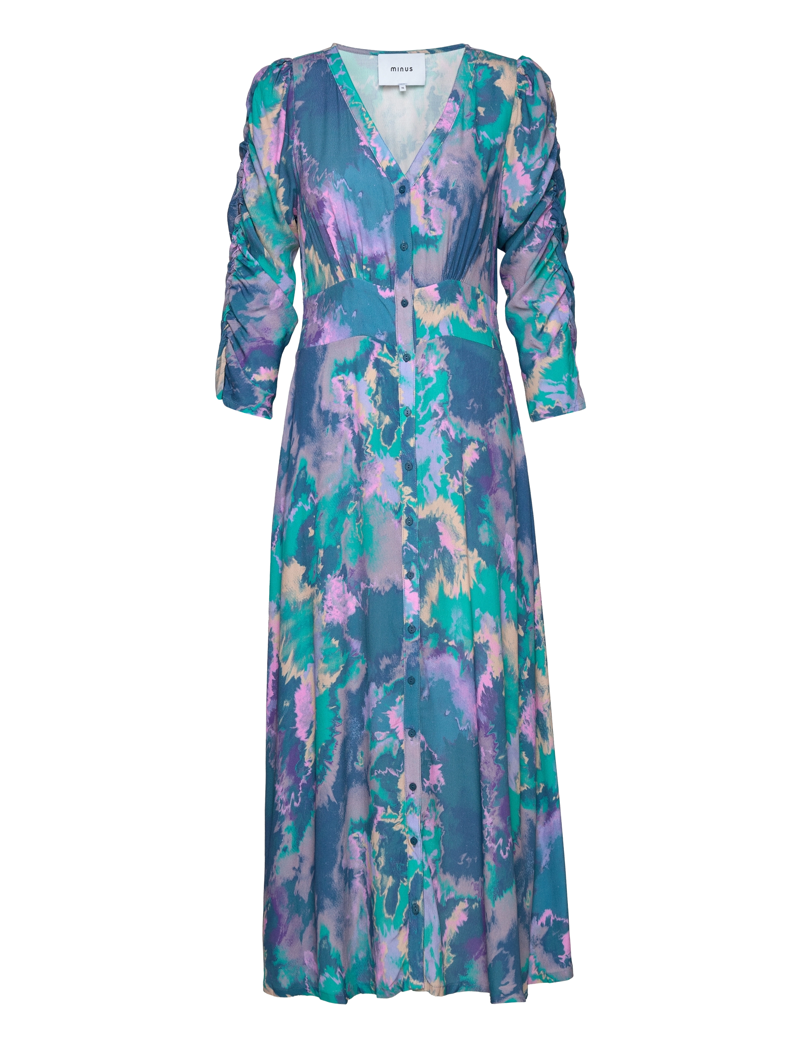Minus - Tamira Dress 2 - ocean green print - 0