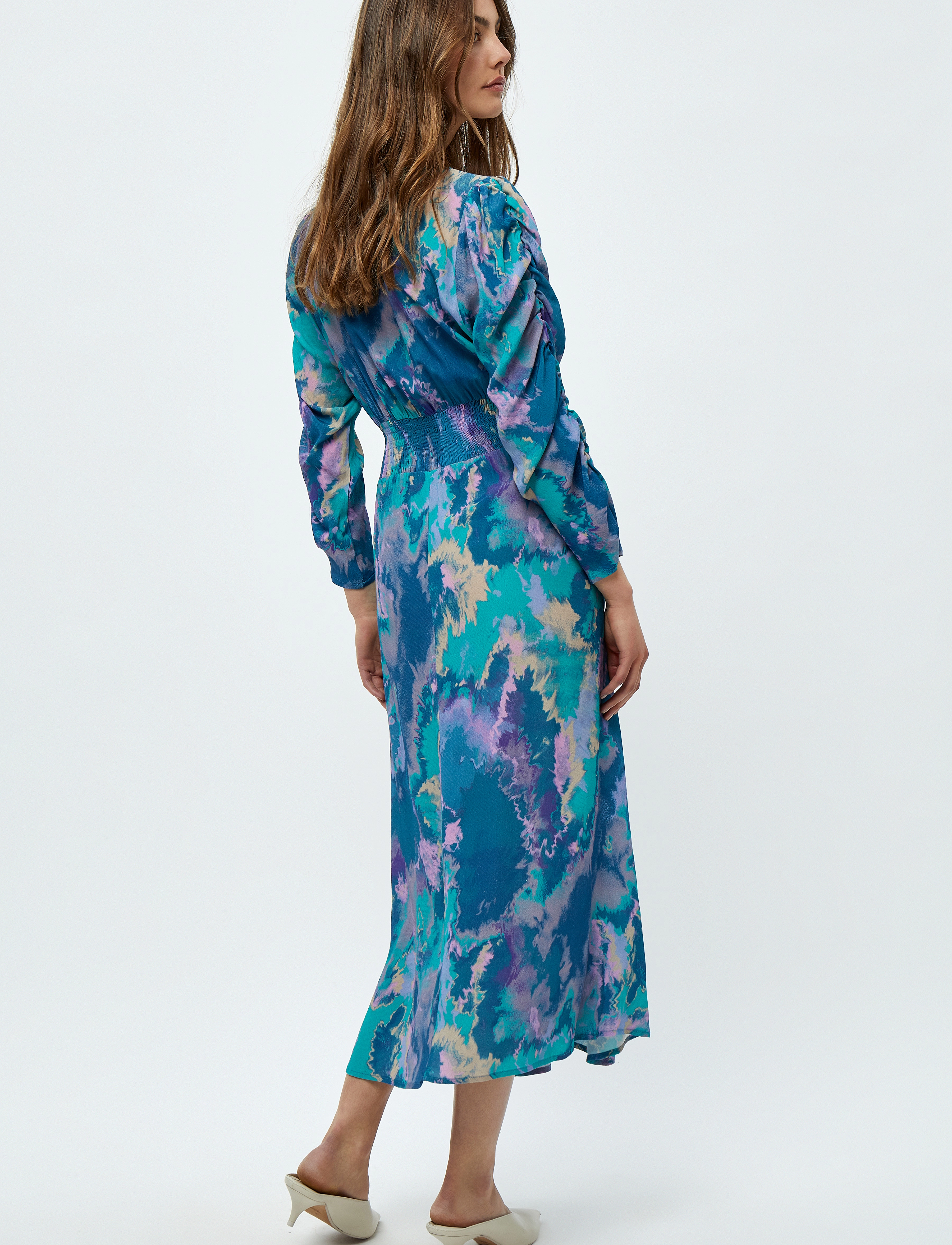 Minus - Tamira Dress 2 - ocean green print - 3