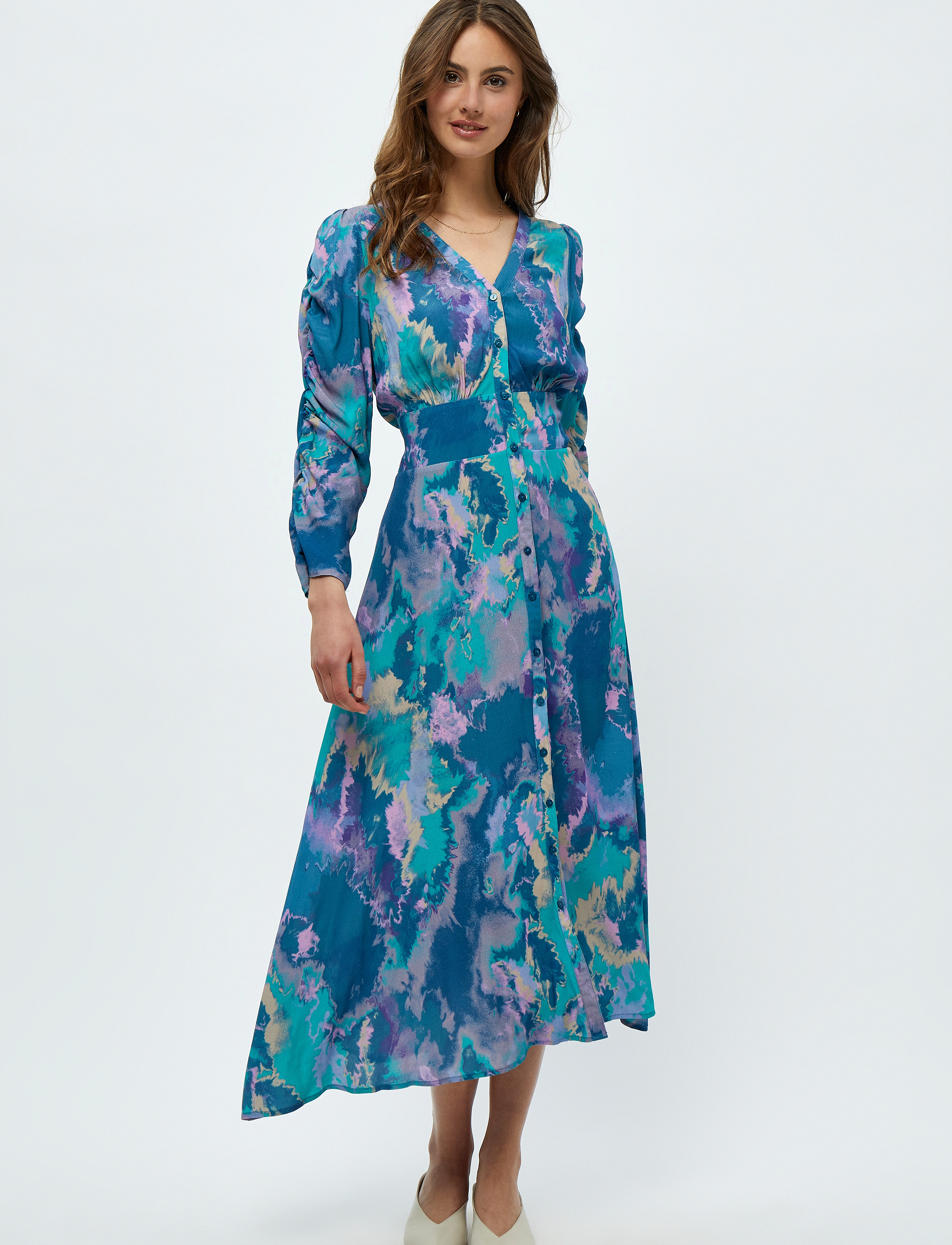 Minus - Tamira Dress 2 - ocean green print - 4
