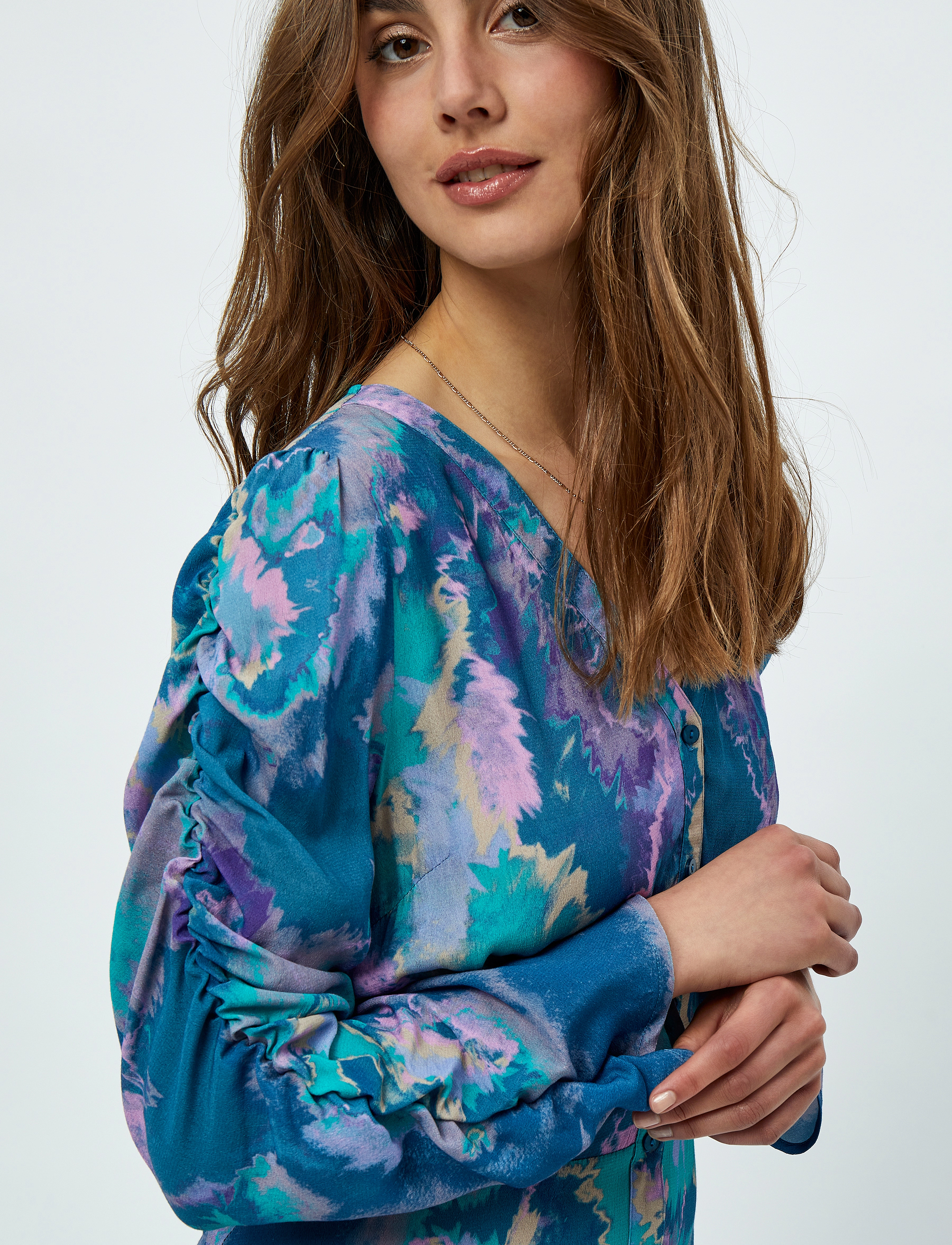 Minus - Tamira Dress 2 - ocean green print - 5