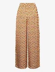 Minus - Kassaria GRS Pants 3 - leveälahkeiset housut - desert sand graphic print - 1