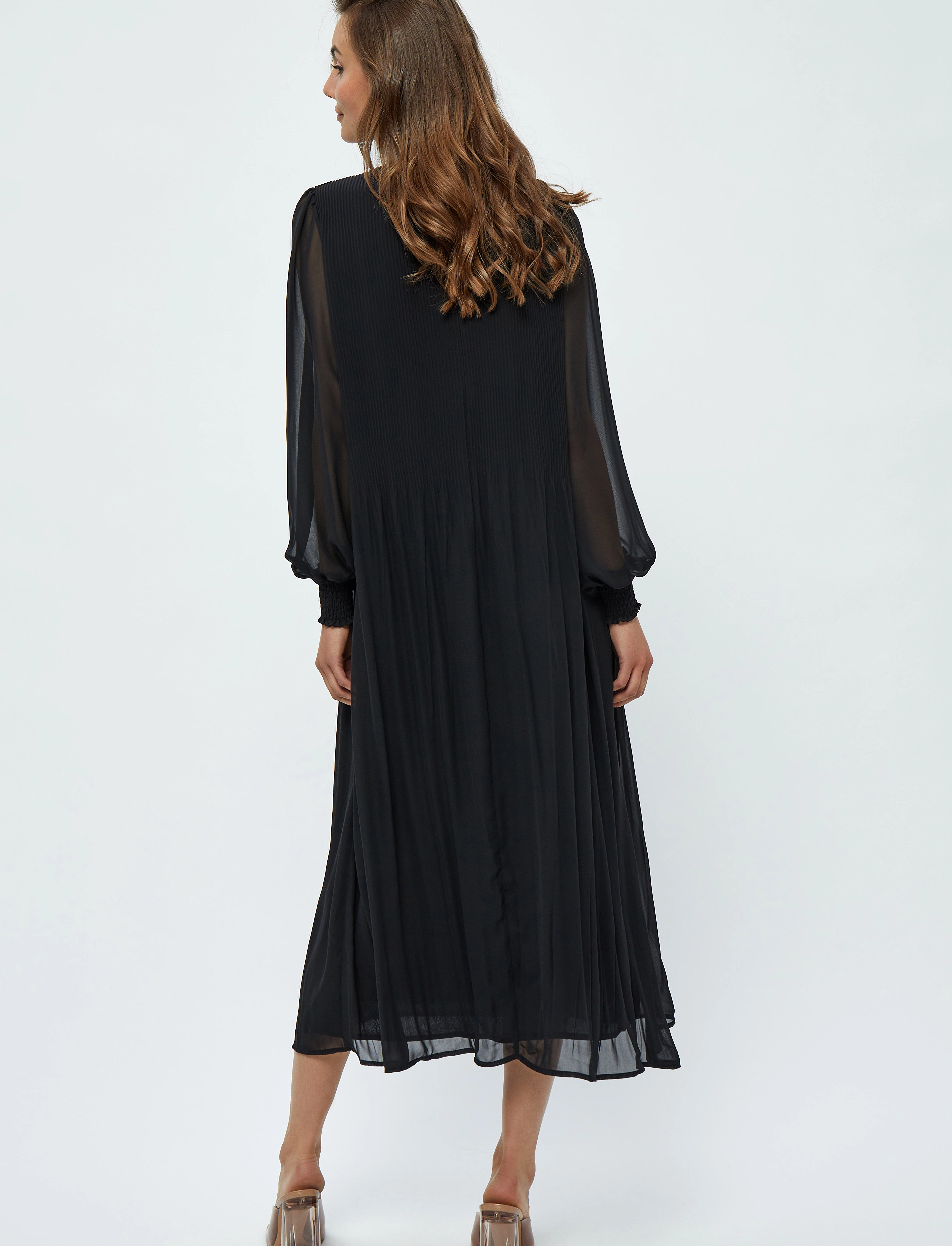 Minus - Mia Smock Lang Kjole - sort - 3