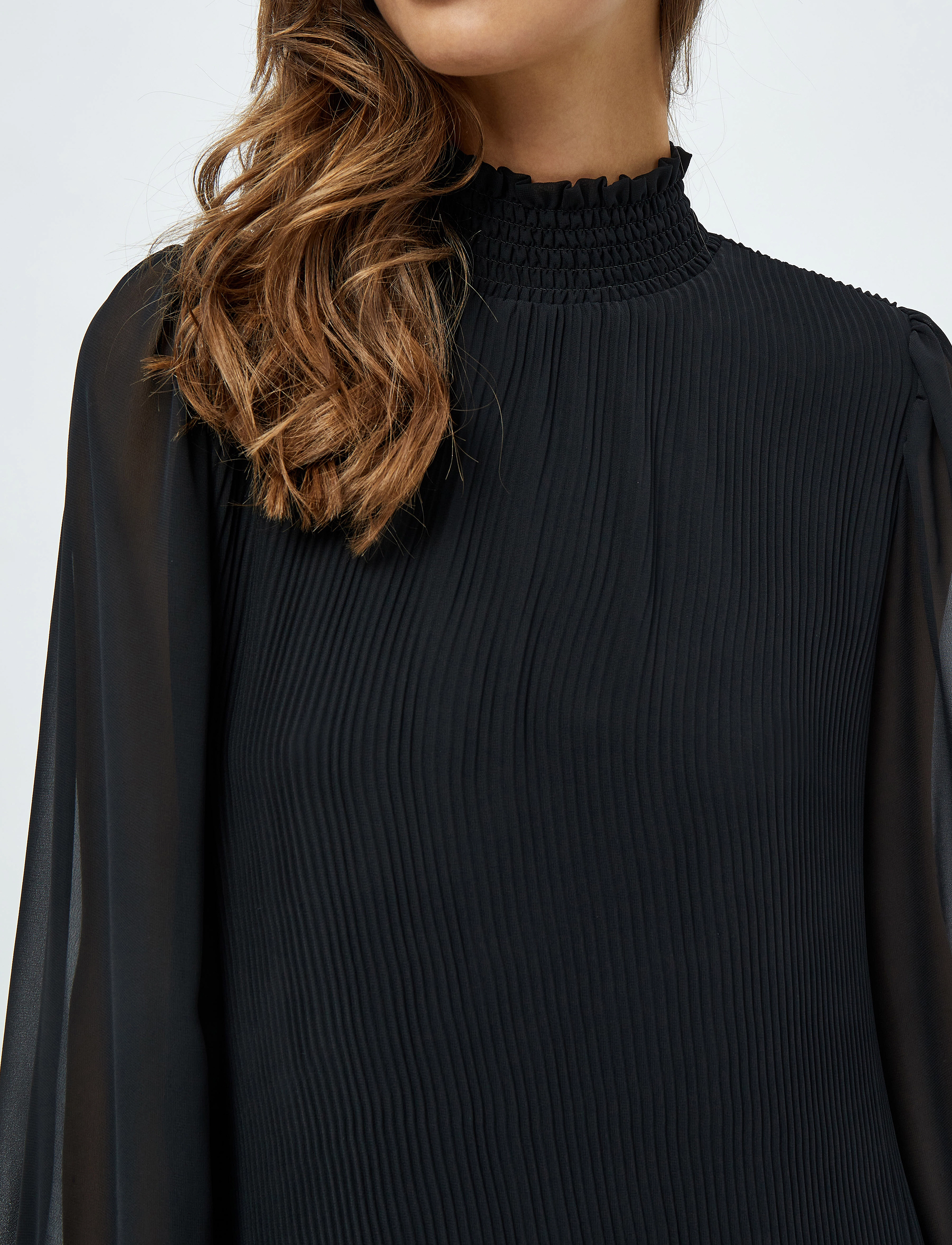 Minus - Mia Smock Lang Kjole - sort - 5