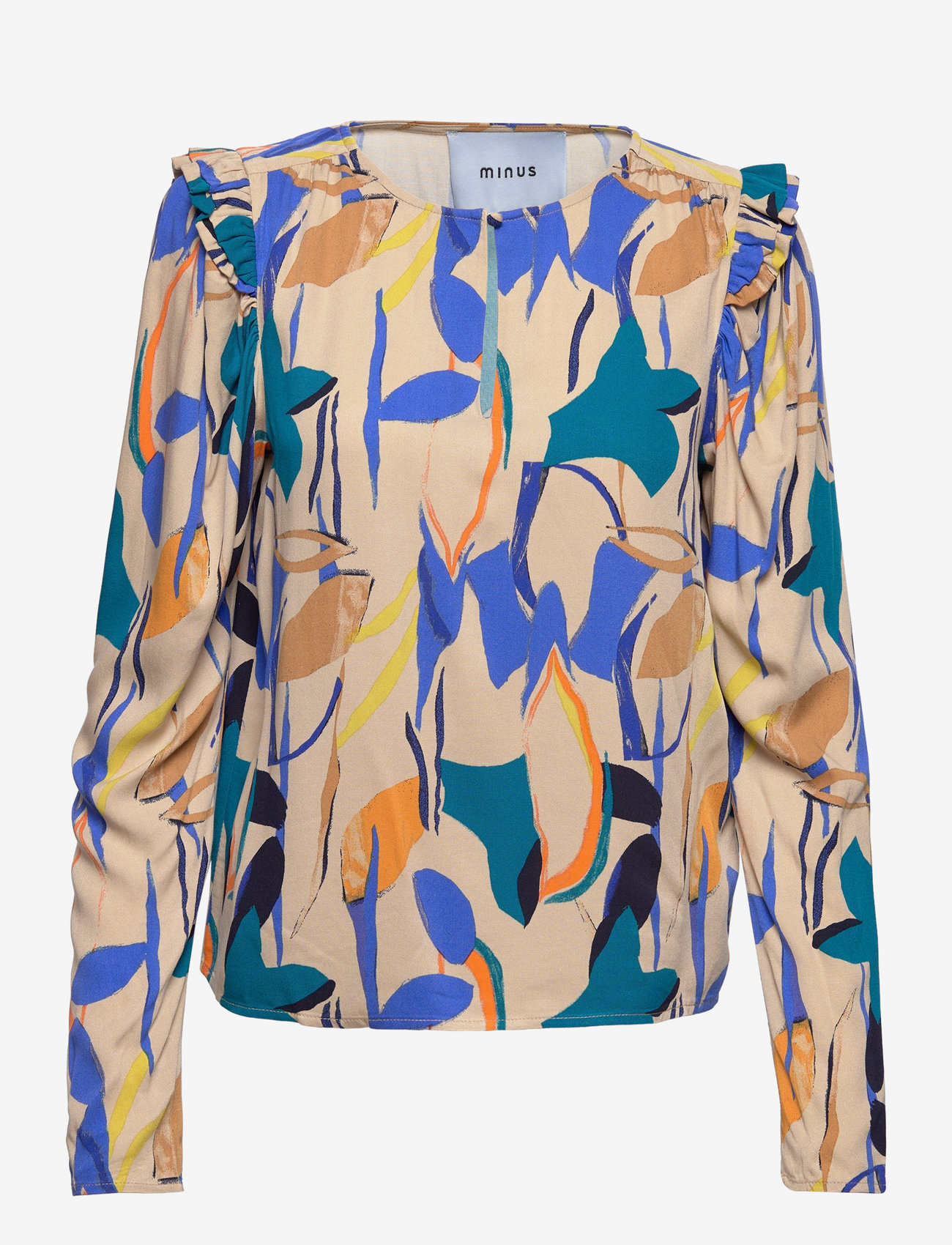 Minus - Binna Blouse 3 - royal blue flower print - 1