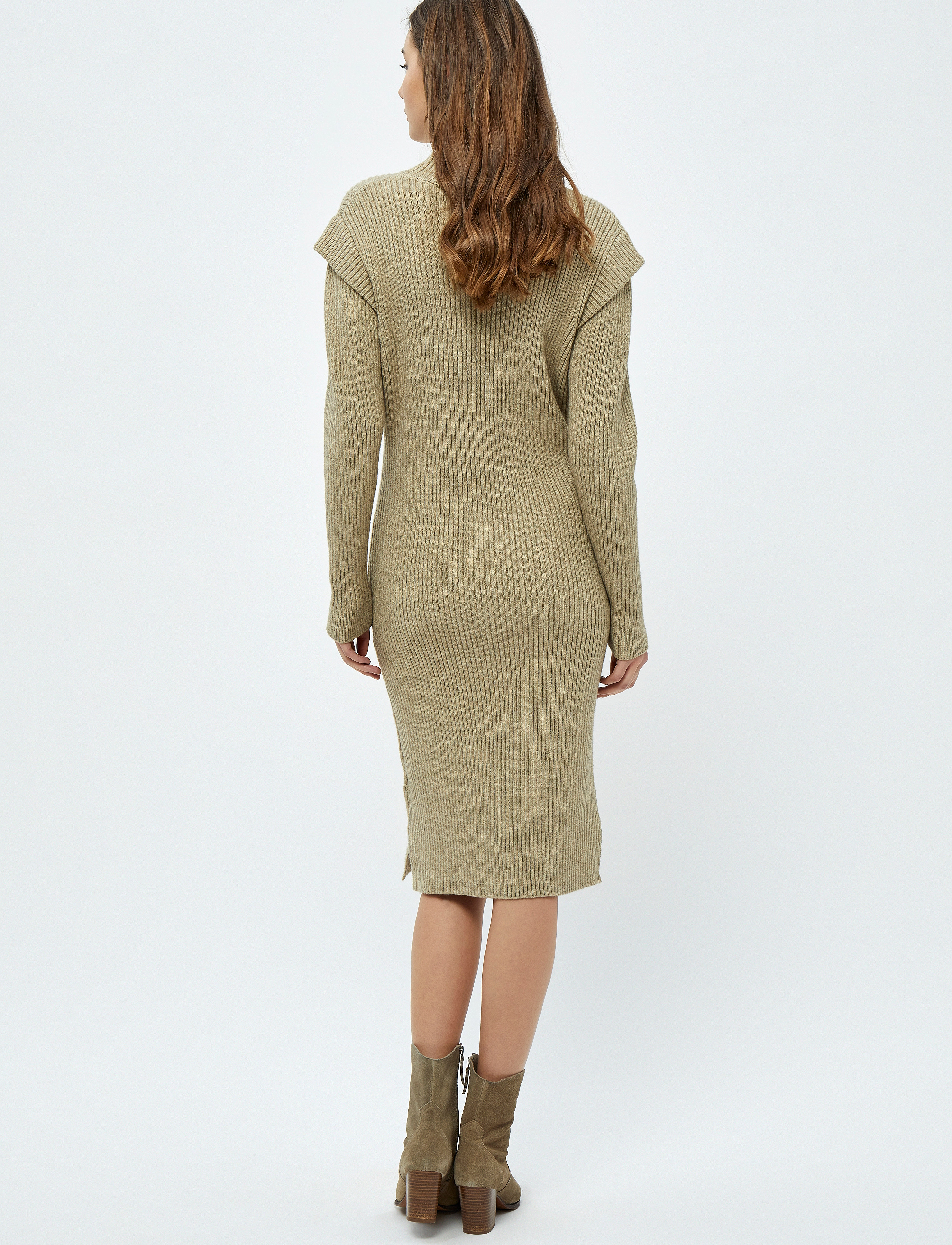 Minus - Avaline Knit Dress 1 - wood smoke - 3
