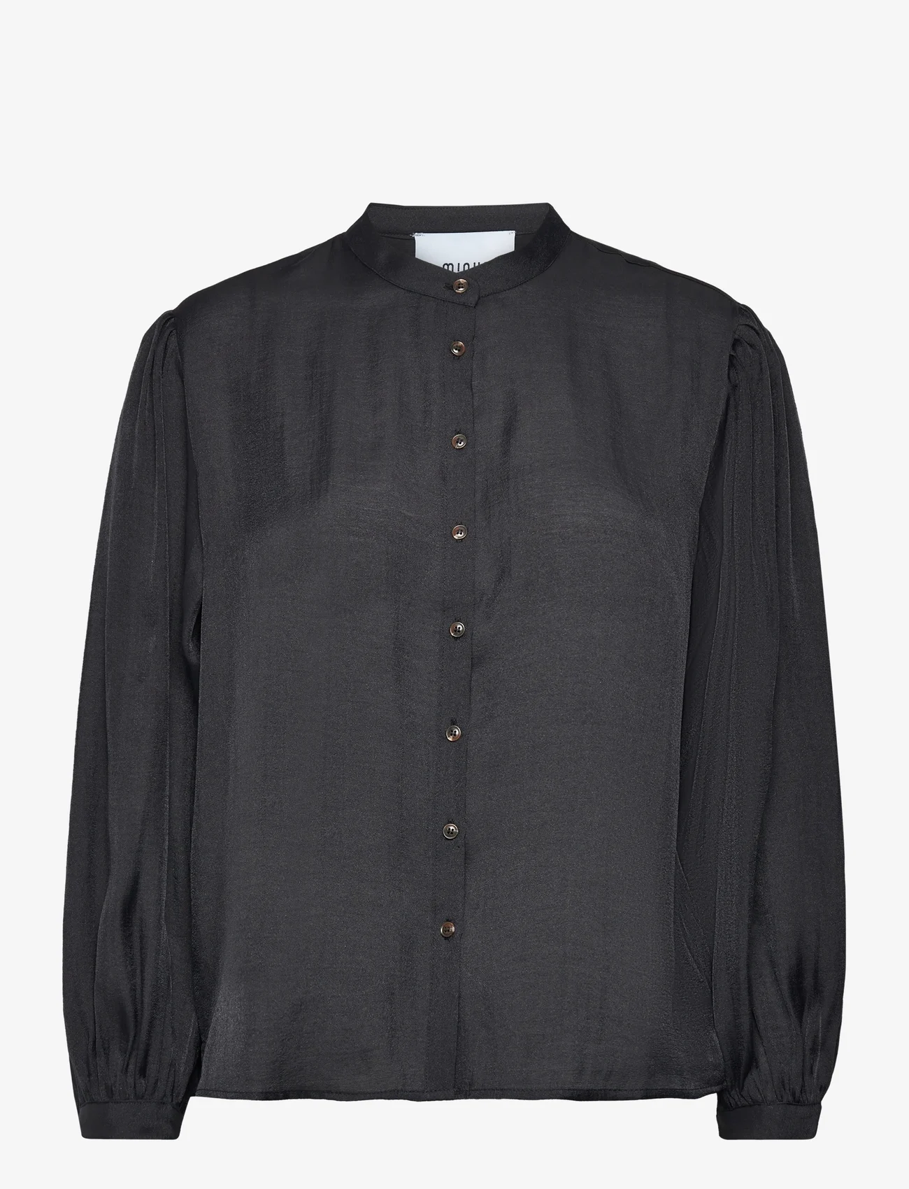 Minus - Frilla Shirt 1 - pikkade varrukatega särgid - sort - 0