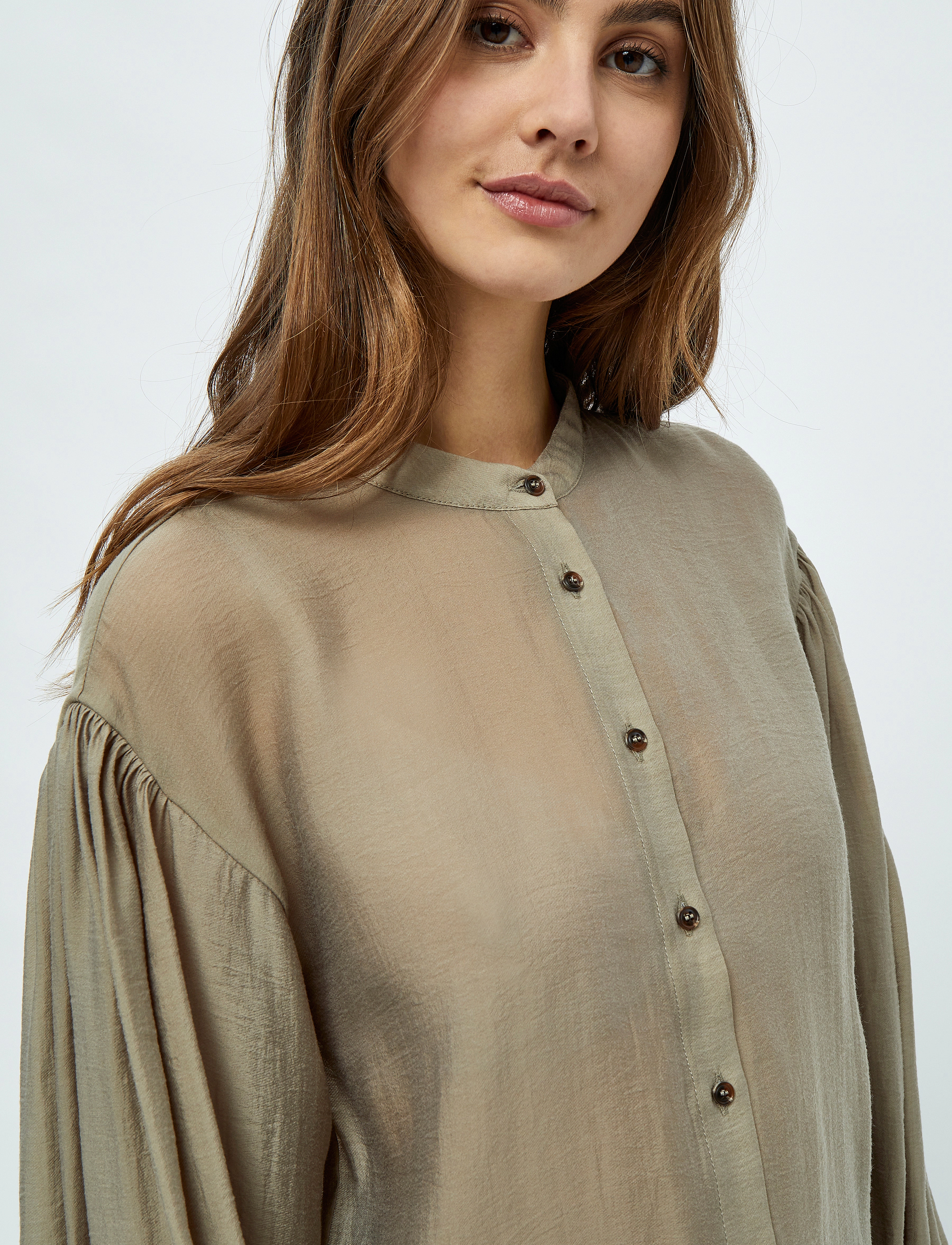 Minus - MSFrilla Shirt 1 - koszule z długimi rękawami - wood smoke - 4