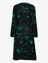 Minus - Selena Slå-om Kjole - omlottklänningar - ocean green swirl print - 1