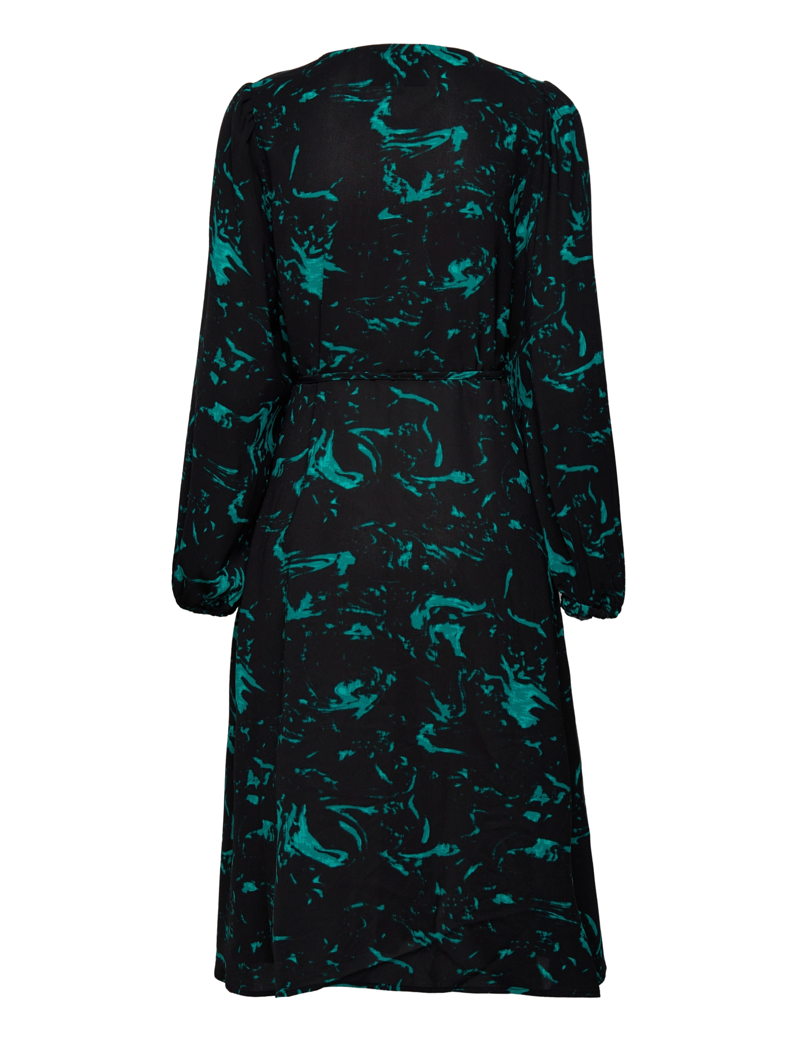 Minus - Selena Slå-om Kjole - slå-om-kjoler - ocean green swirl print - 1