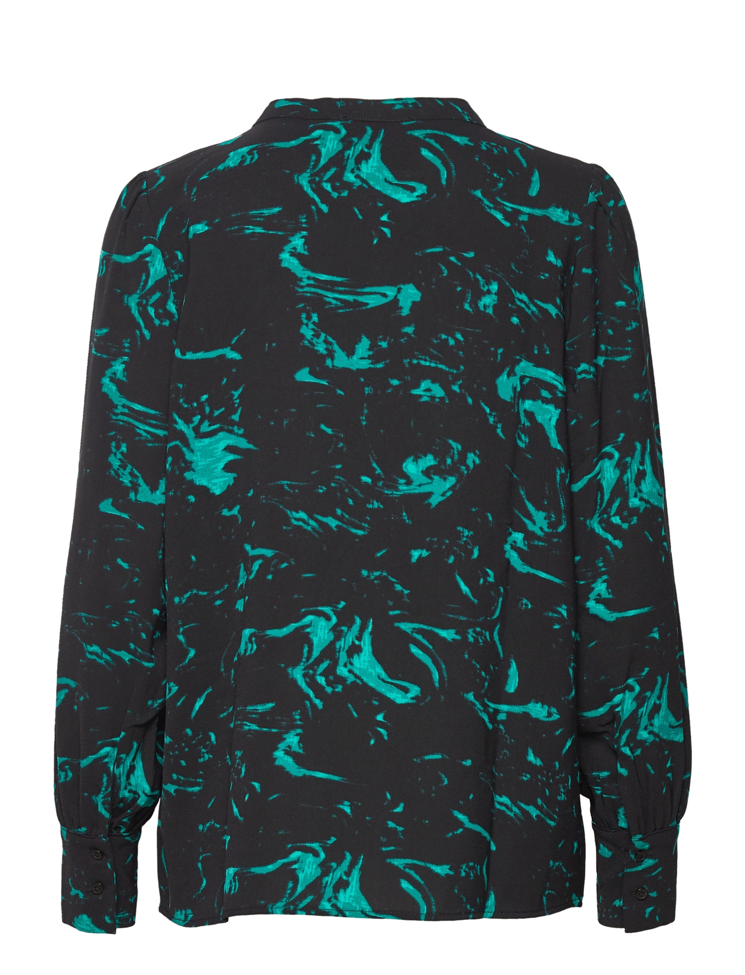 Minus - Selena Skjorte - langärmlige hemden - ocean green swirl print - 2