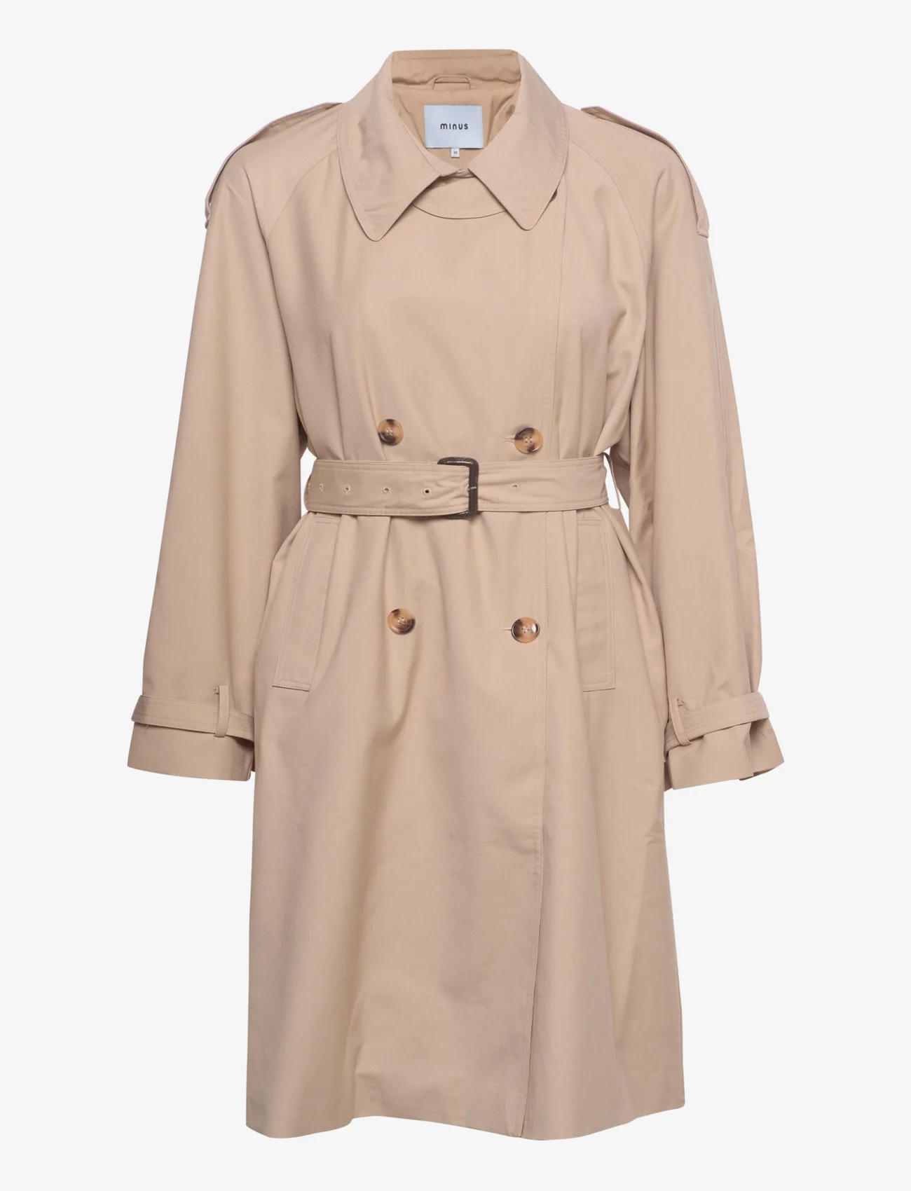 Minus - Horizon Trench coat - pavasarinės striukės - nomad sand - 0