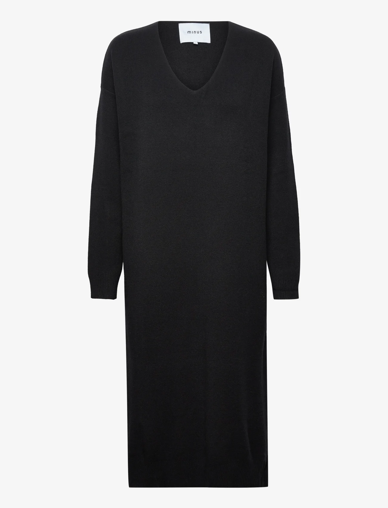Minus - Cosy Dress - strikkede kjoler - sort - 0
