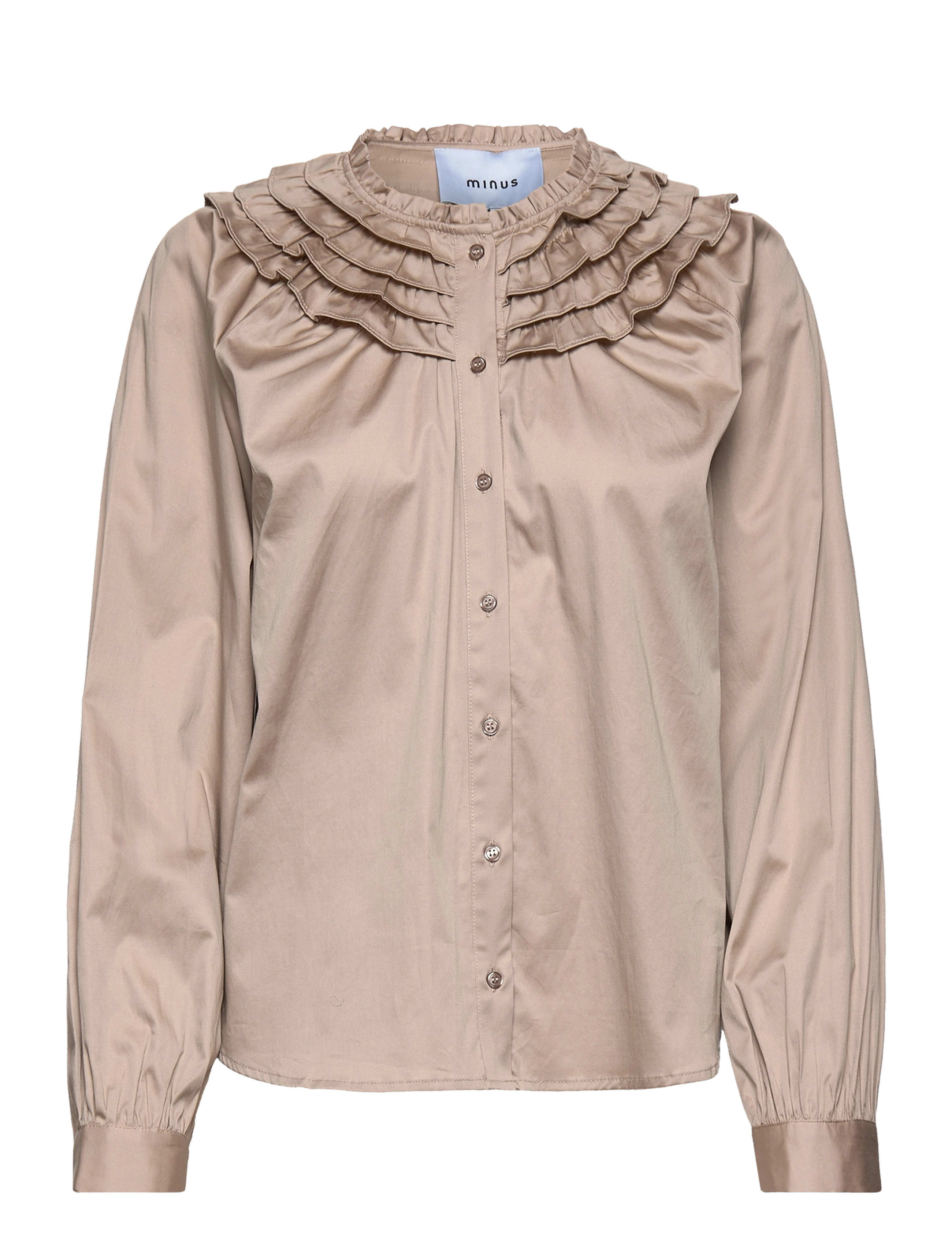 Minus - Selmia Shirt - wood smoke - 0