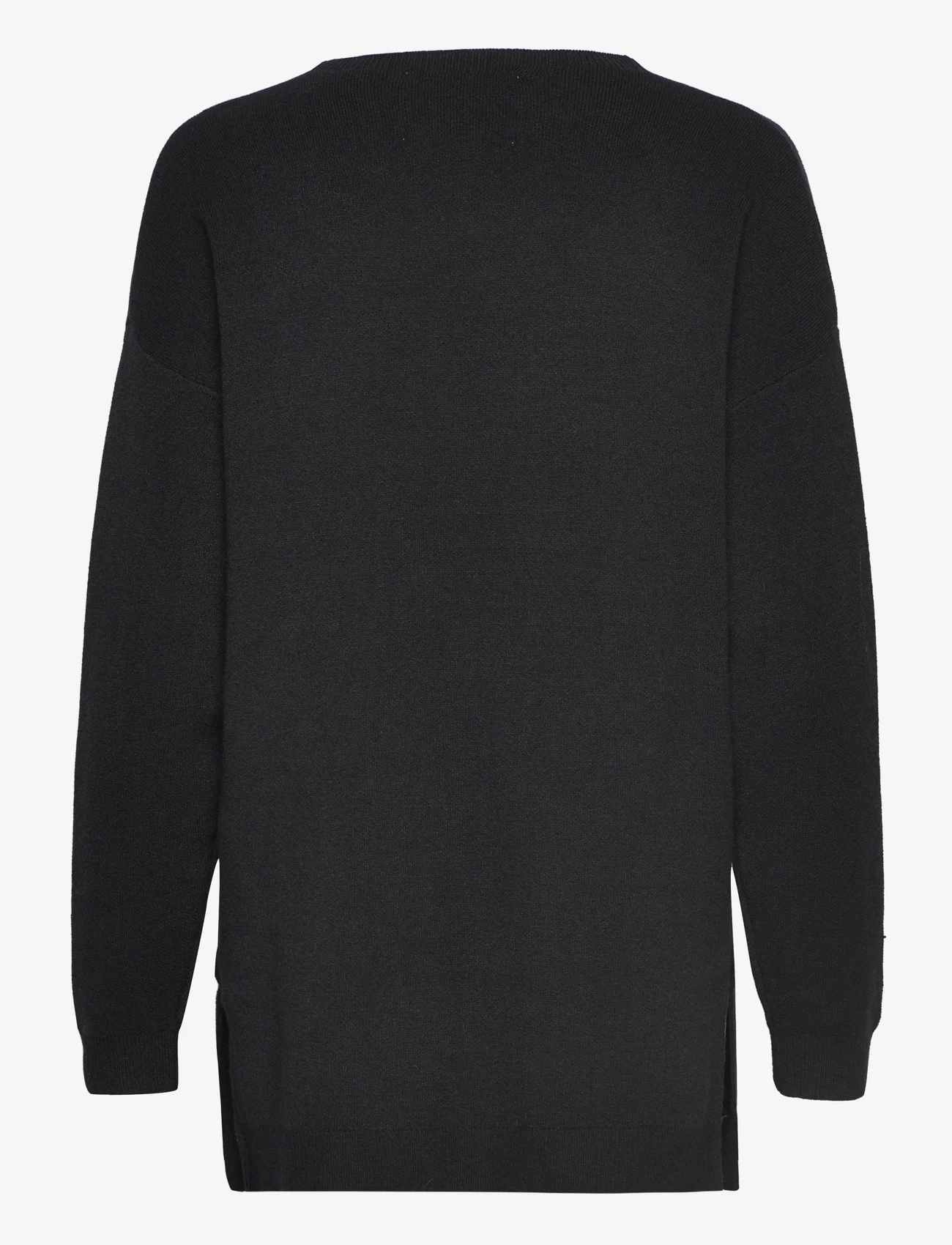 Minus - Cosy Long Pullover - trøjer - sort - 1