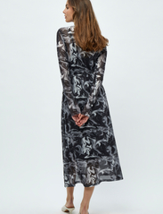 Minus - Divia dress 2 - black swirl print - 4