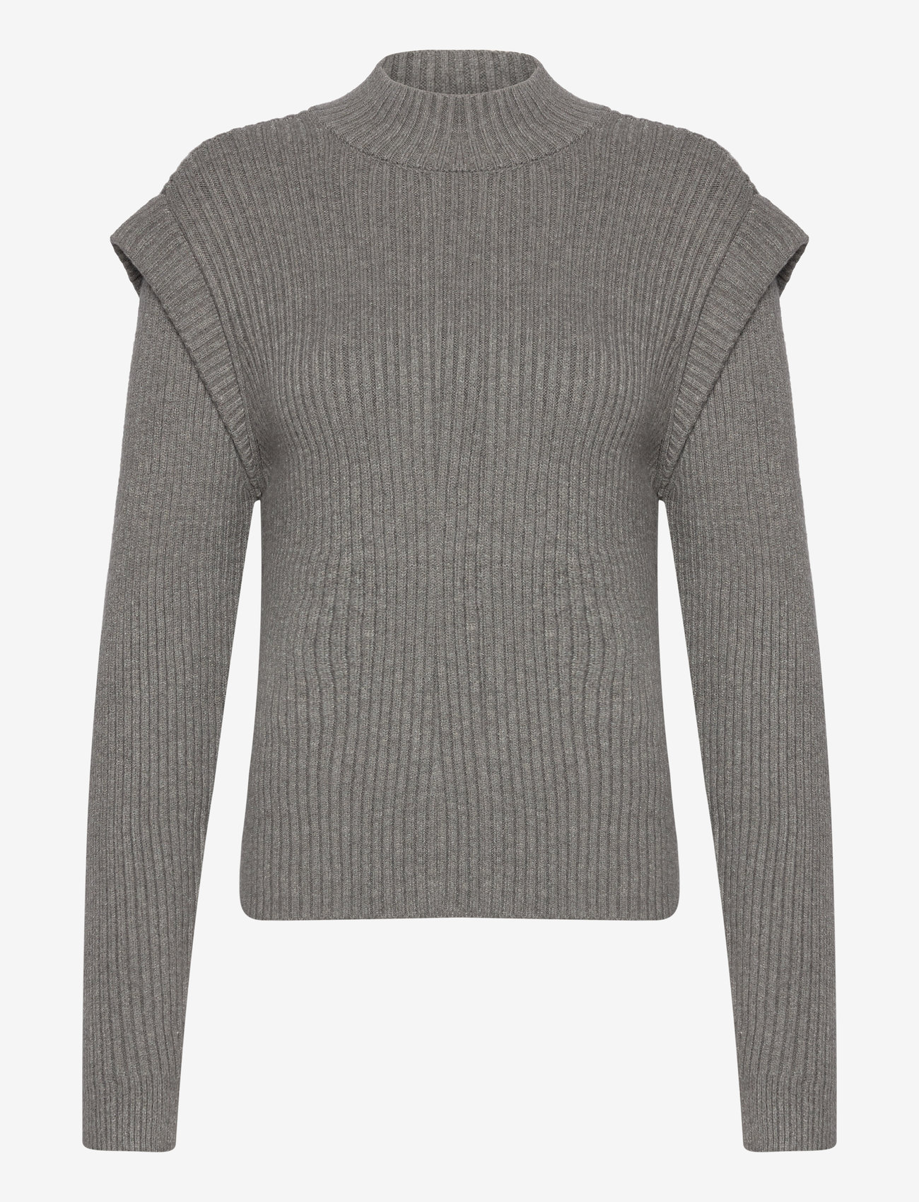 Minus - Avaline knit pullover 2 - herbstliche kleidung - gunmetal melange - 0