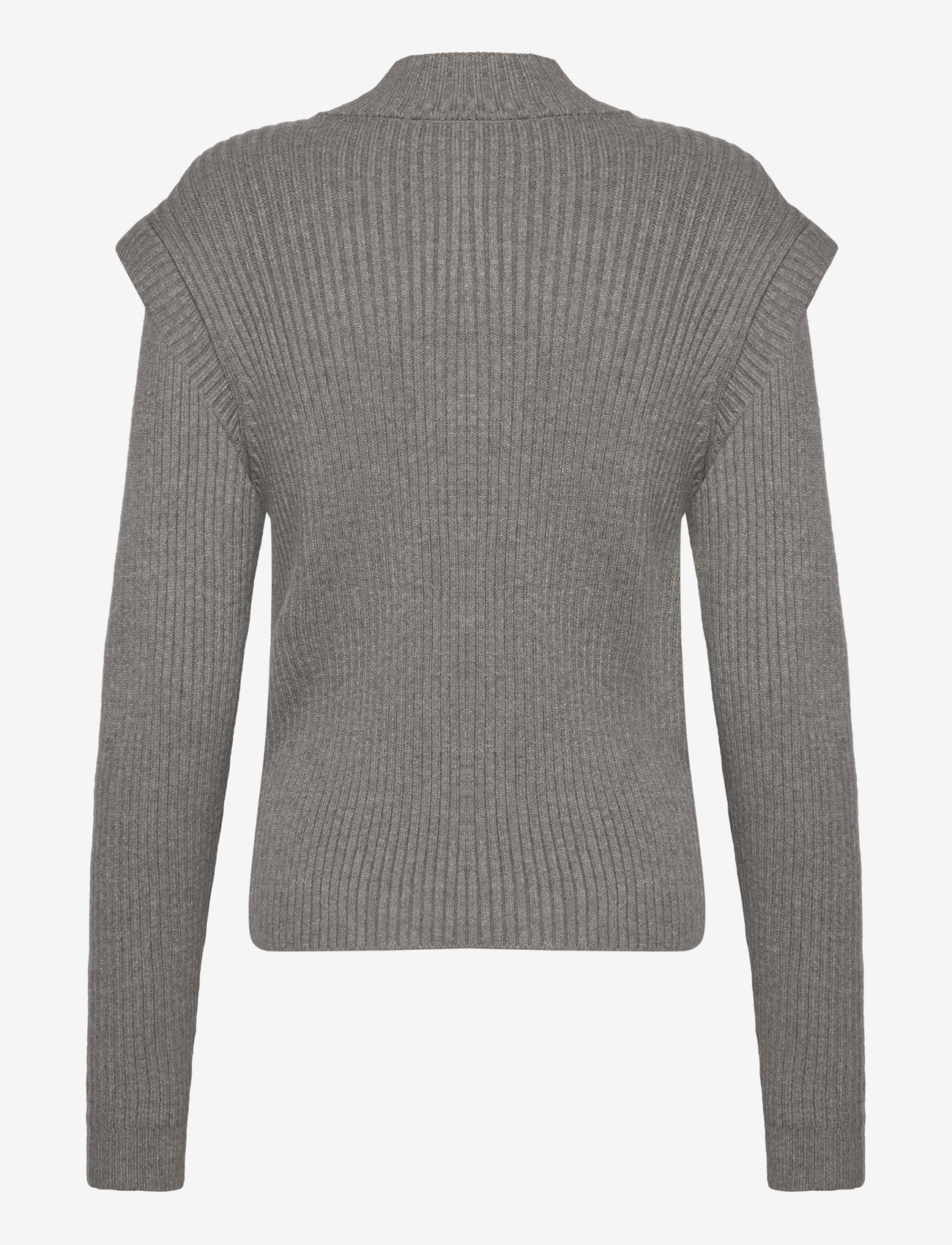 Minus - Avaline knit pullover 2 - herbstliche kleidung - gunmetal melange - 1