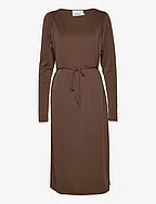 Brinley boatneck dress - SLATE BROWN
