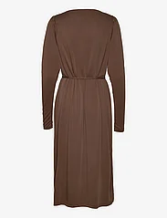 Minus - Brinley boatneck dress - midi jurken - slate brown - 1