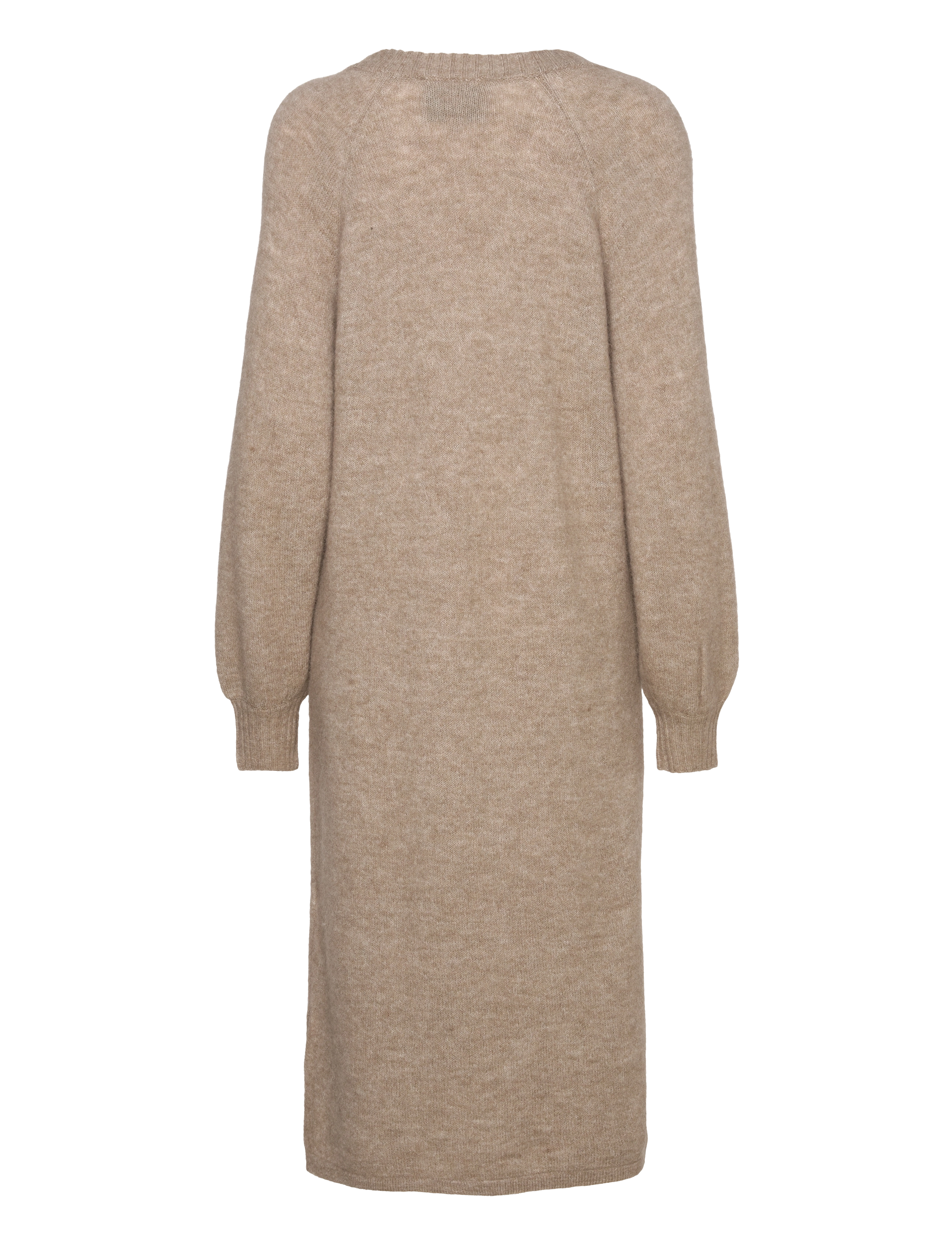 Minus - Filina v- neck knit dress - wood smoke melange - 1