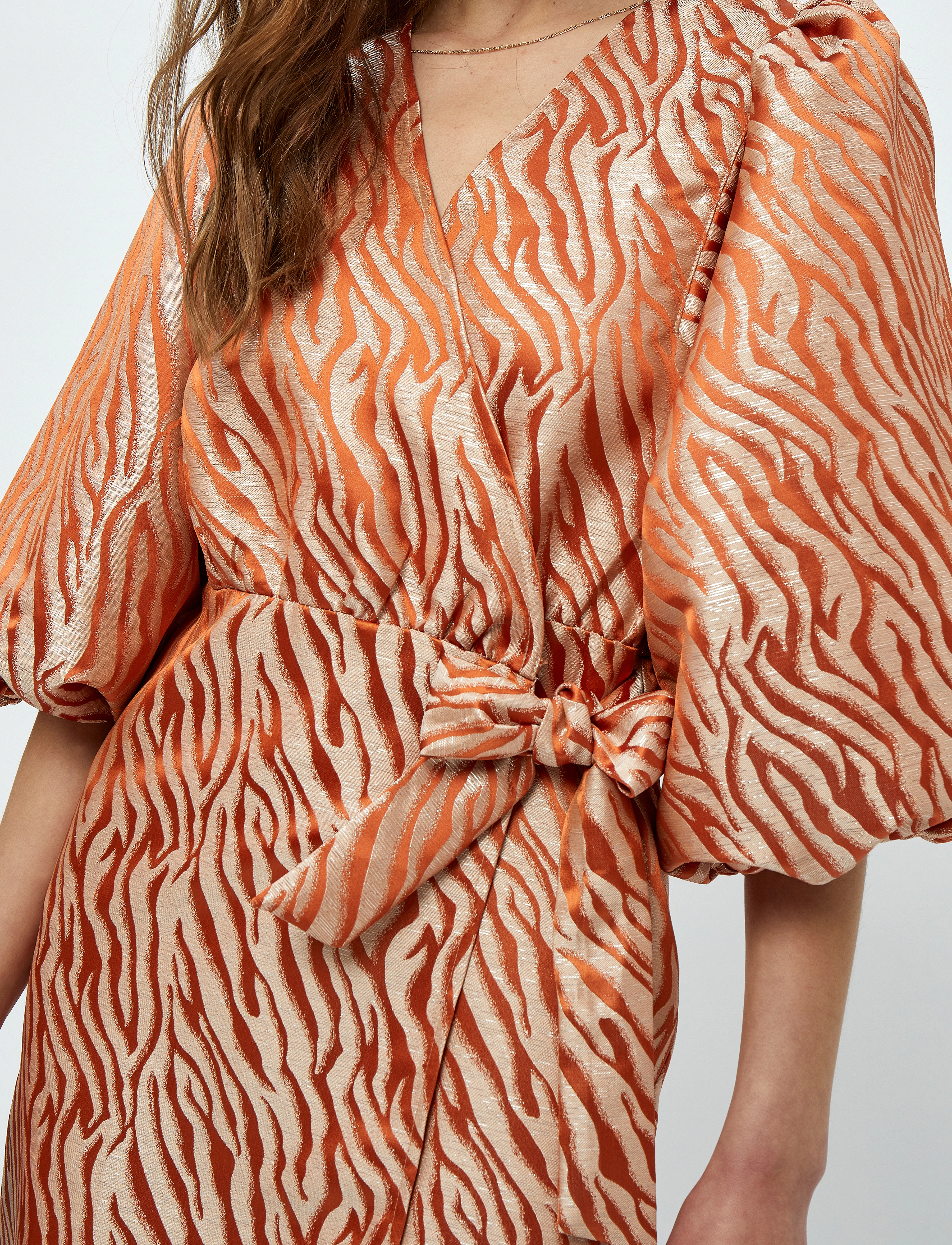 Minus - Emmalia Kjole - mandarin orange print - 5