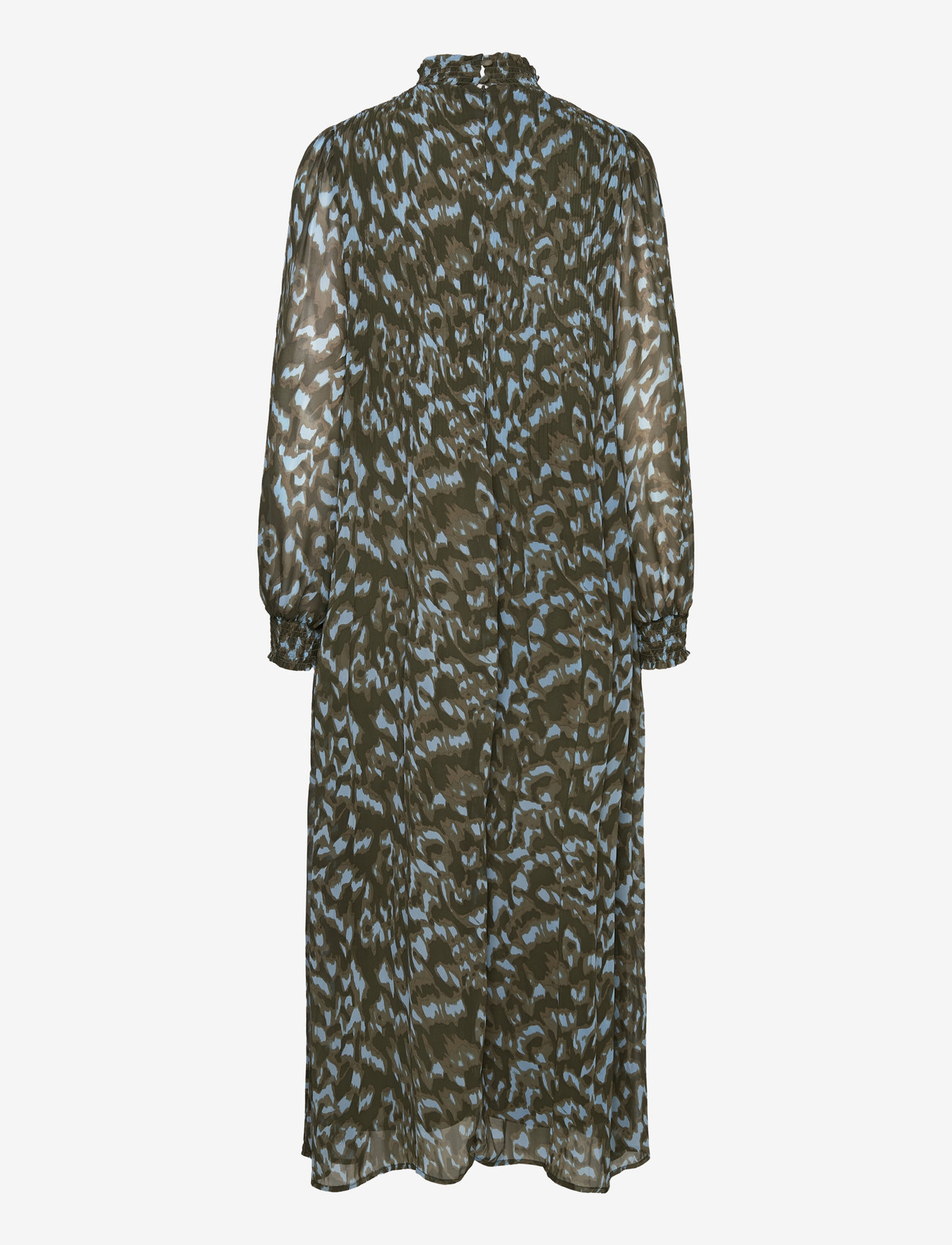 Minus - Eria Smock Lang Kjole - midikleidid - ivy green print - 2
